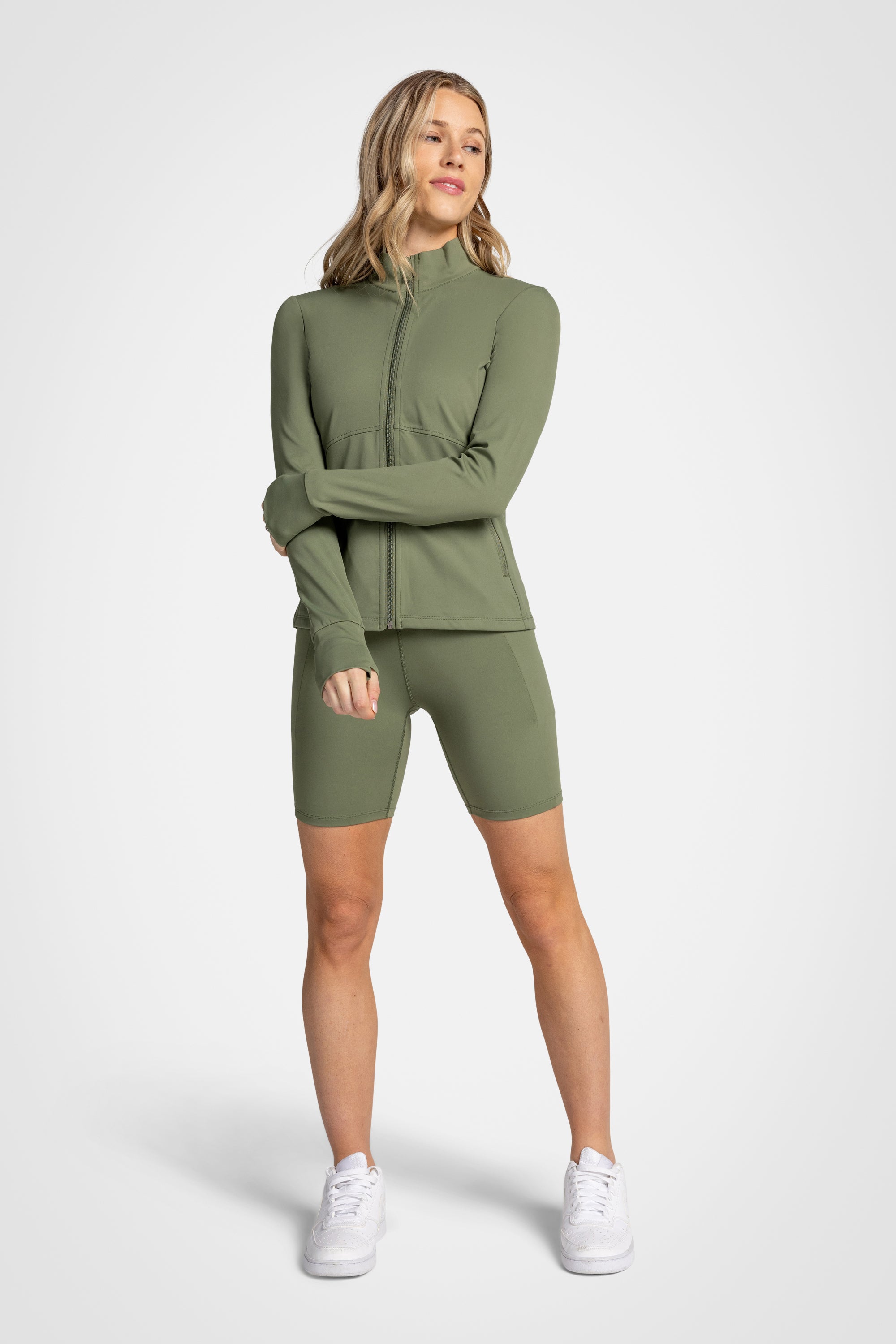 NS Interlock Mock-Neck Jacket