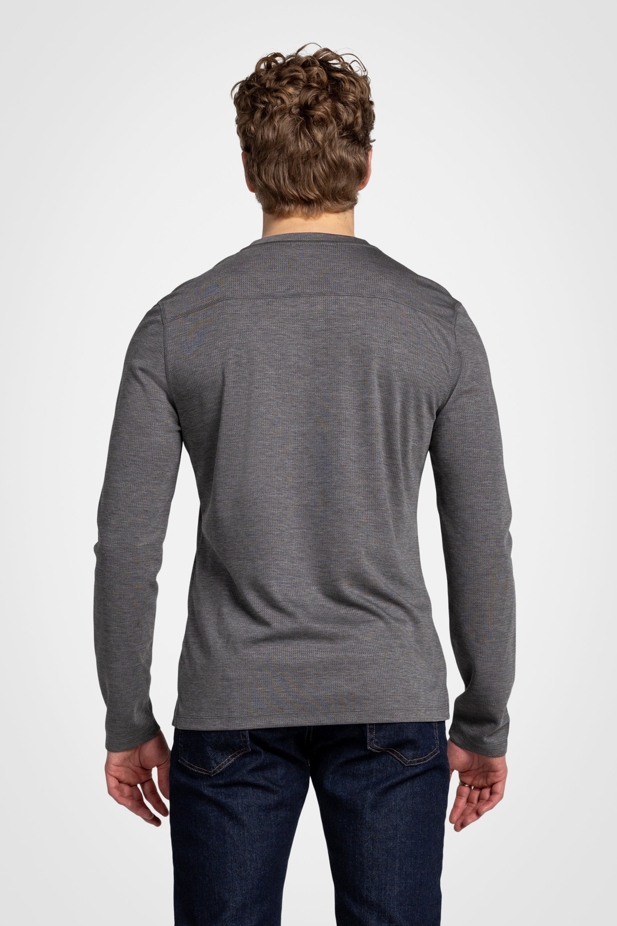 Mesh Henley Pullover