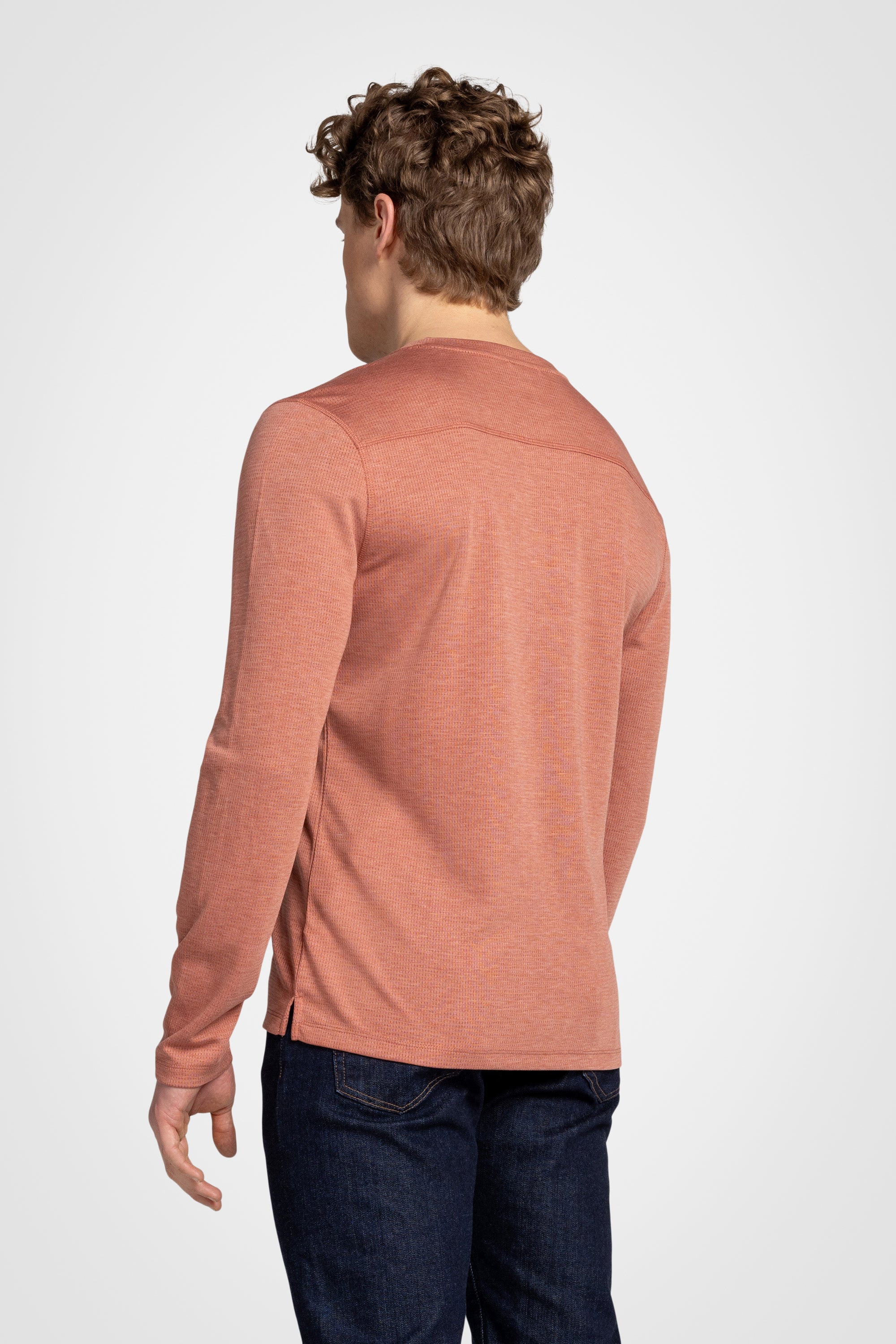 Mesh Henley Pullover