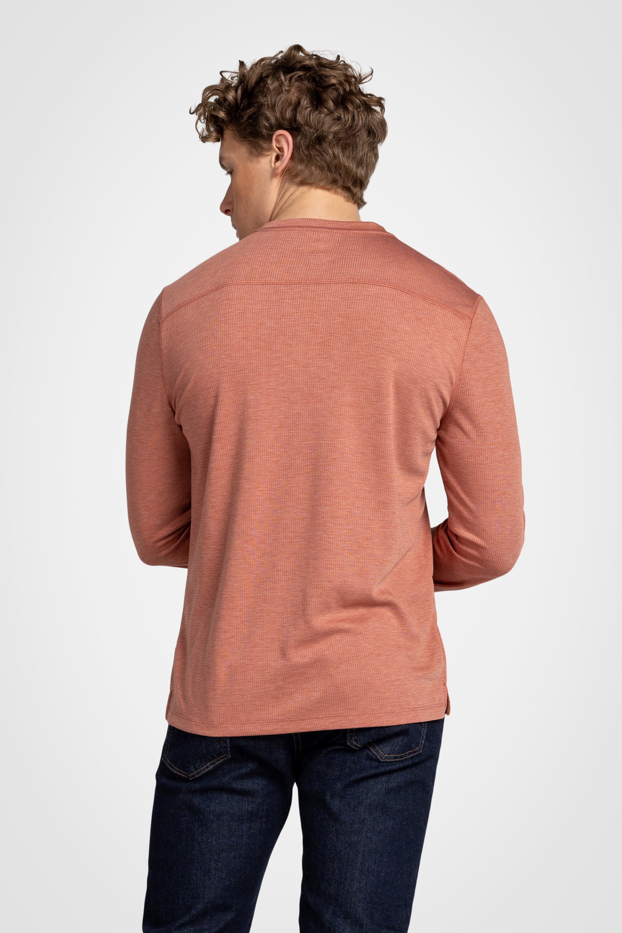 Mesh Henley Pullover