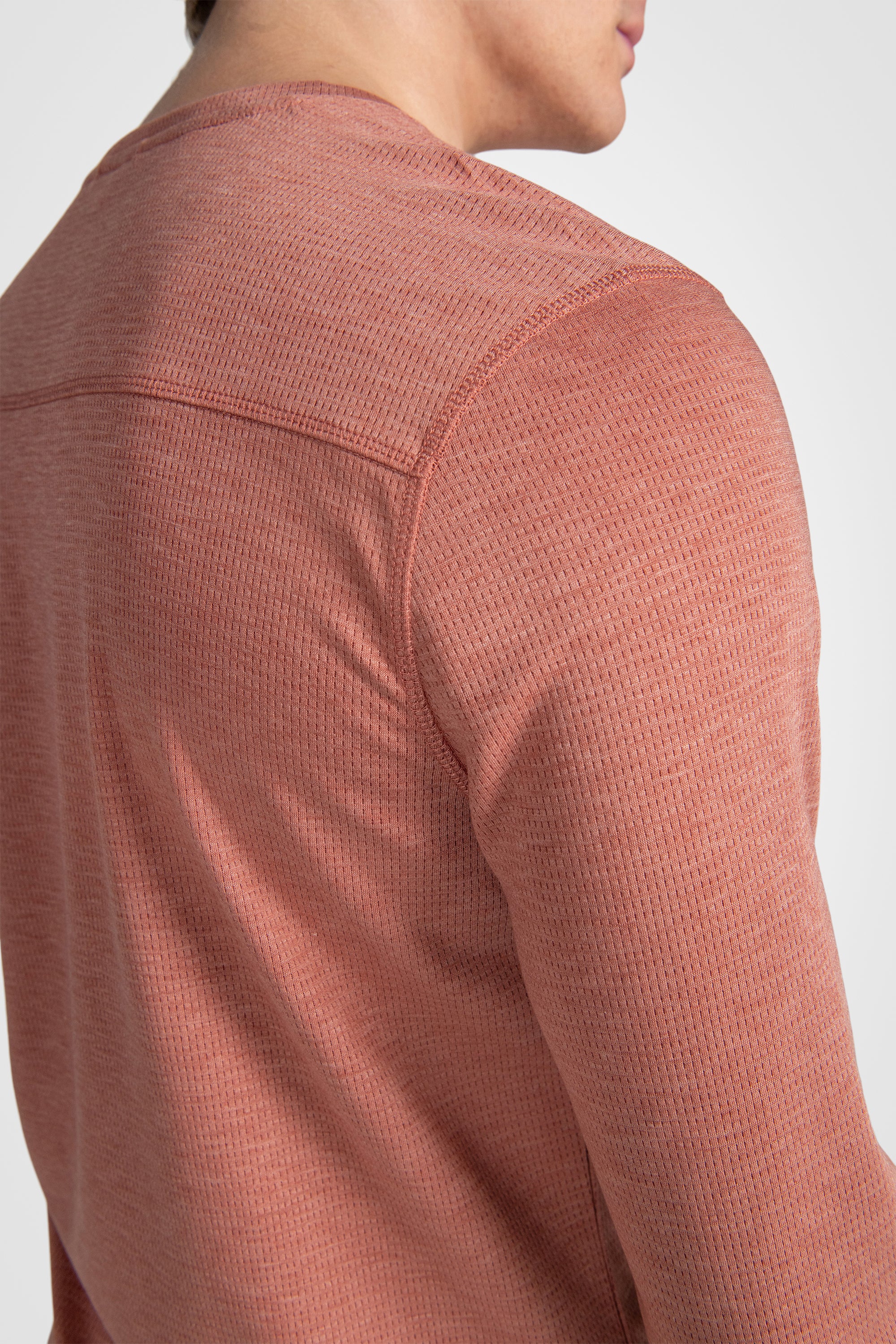 Mesh Henley Pullover