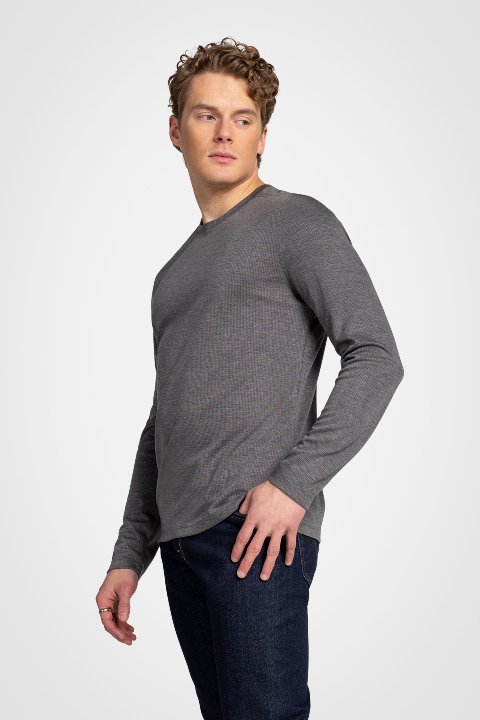 Lyocell Mesh Crewneck