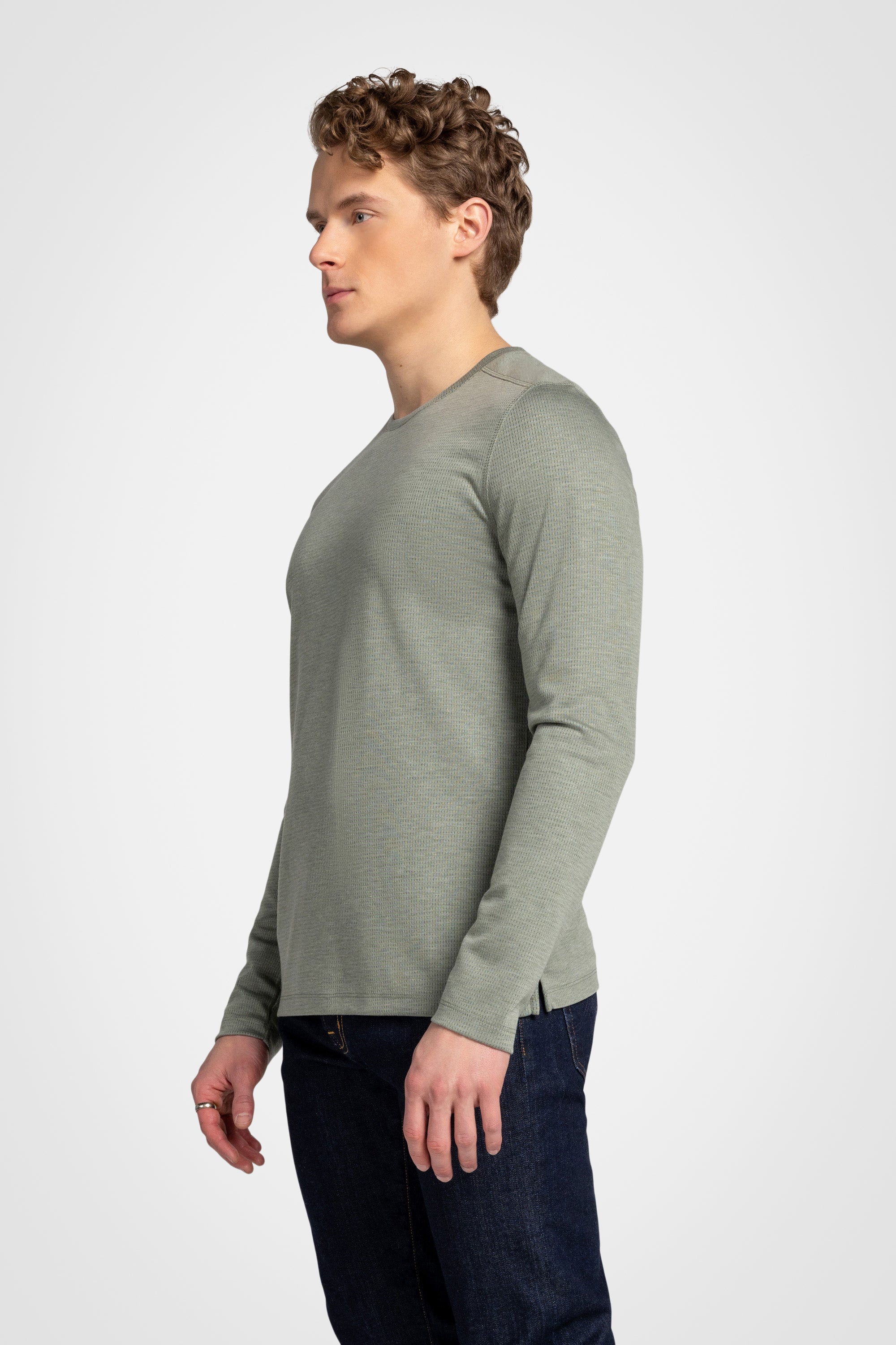Lyocell Mesh Crewneck