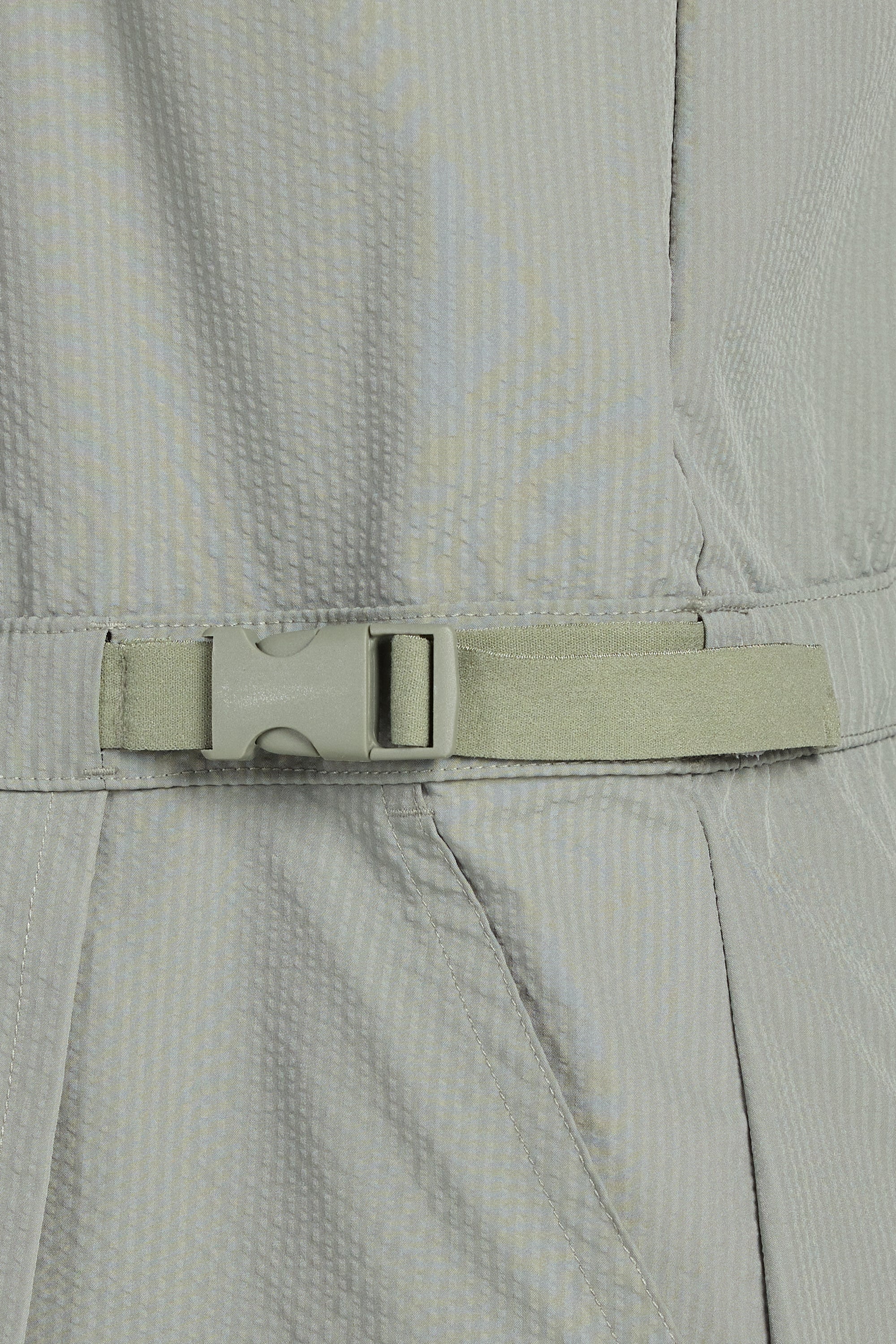 Seersucker Belted Racer Dress