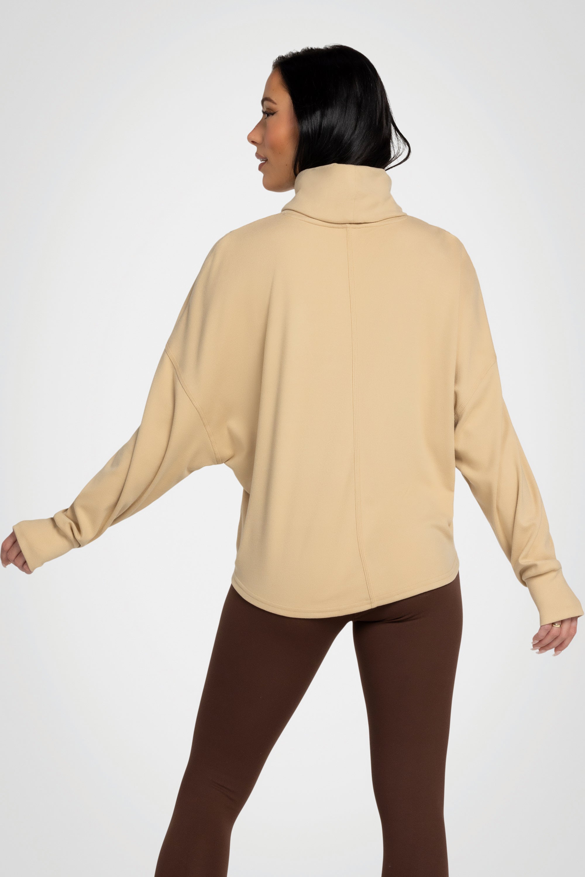 Solace Ribbed Turtleneck Top