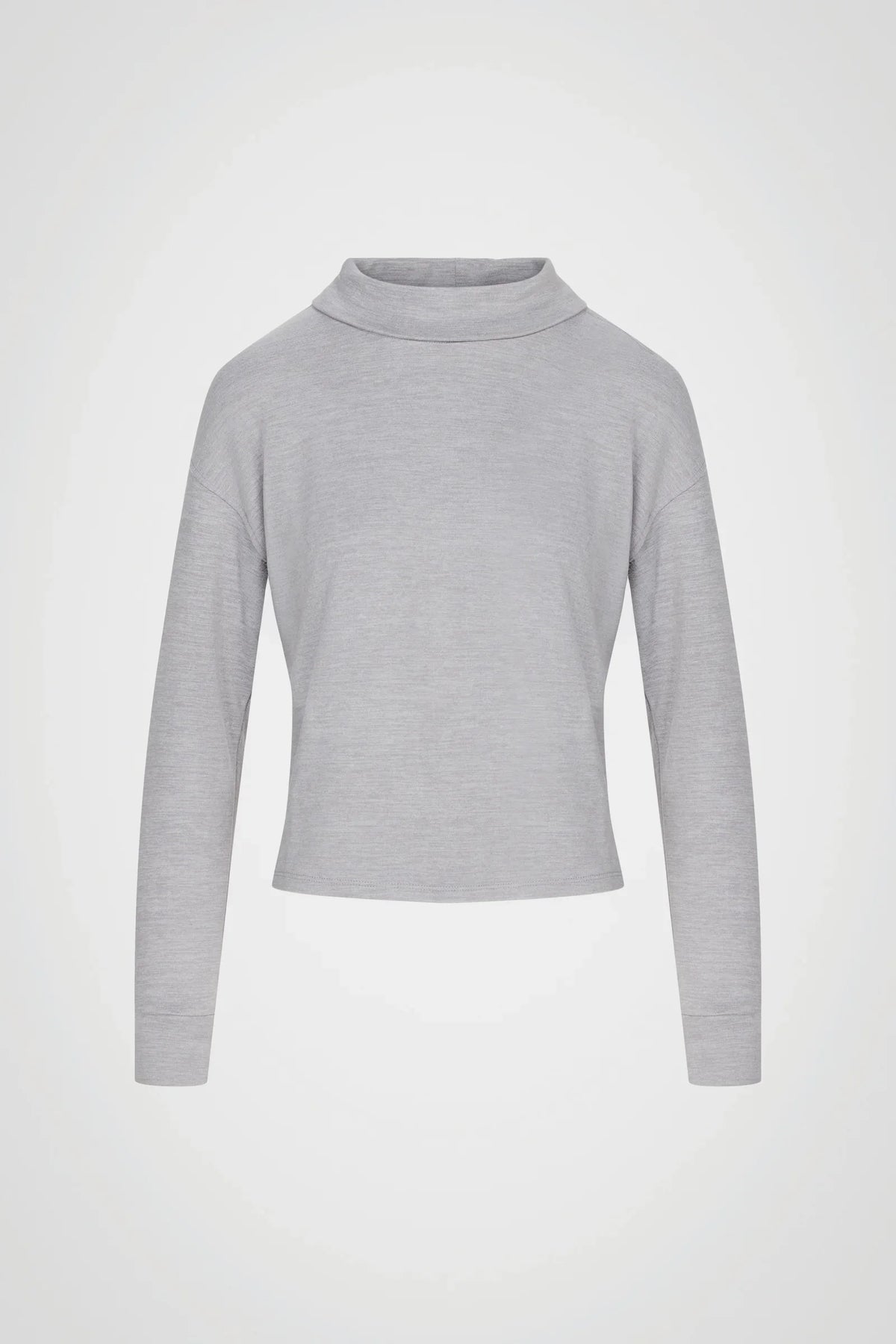 CloudSoft Hi-Low Mock Neck Pullover