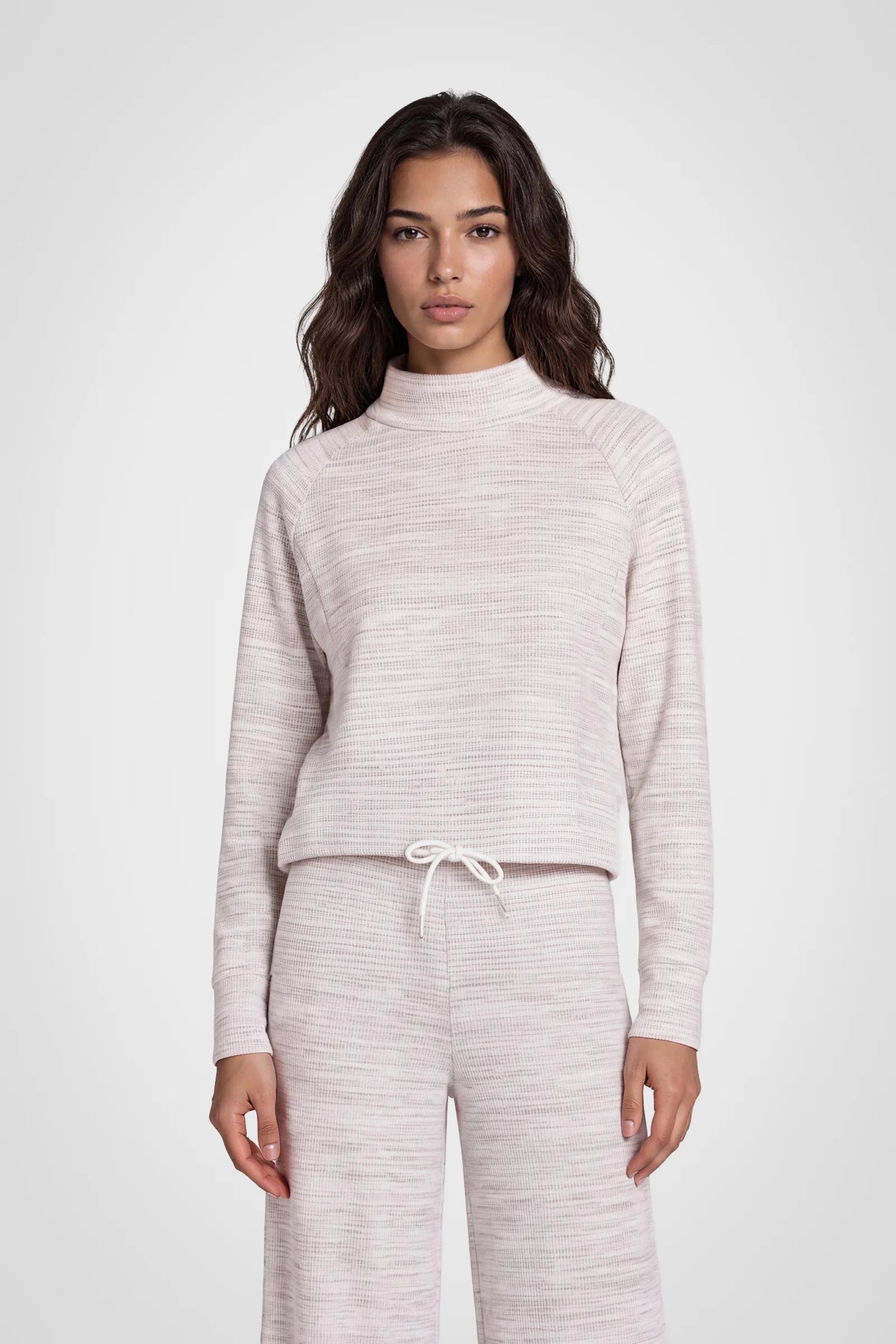 Cloud Jacquard Funnel Neck Pullover