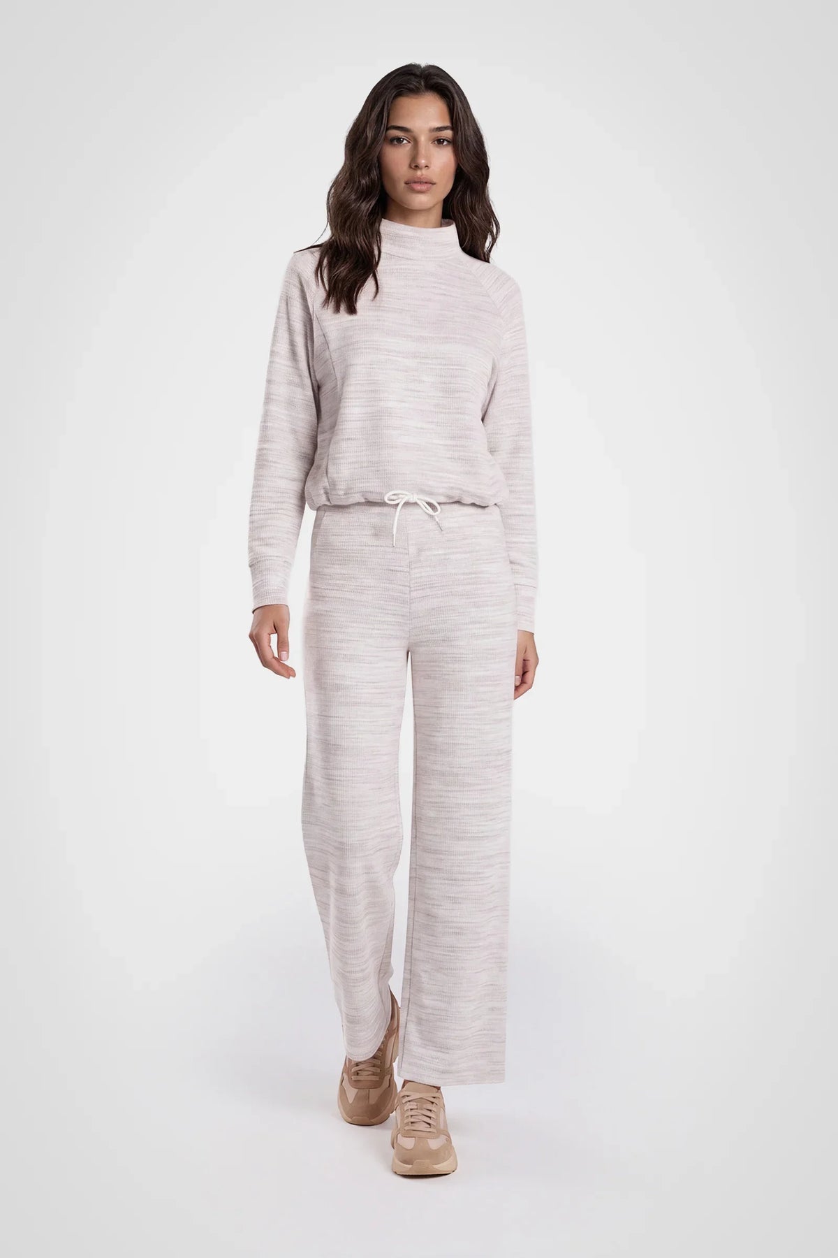 Cloud Jacquard Funnel Neck Pullover