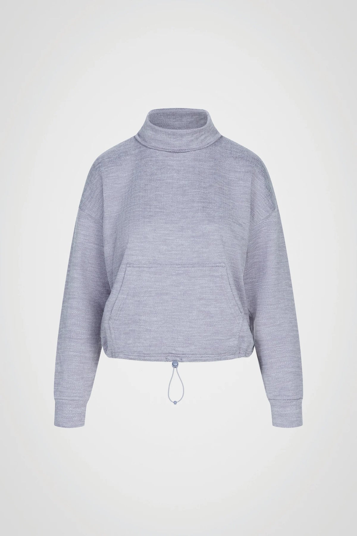 Cozy Herringbone Mock Neck Pullover