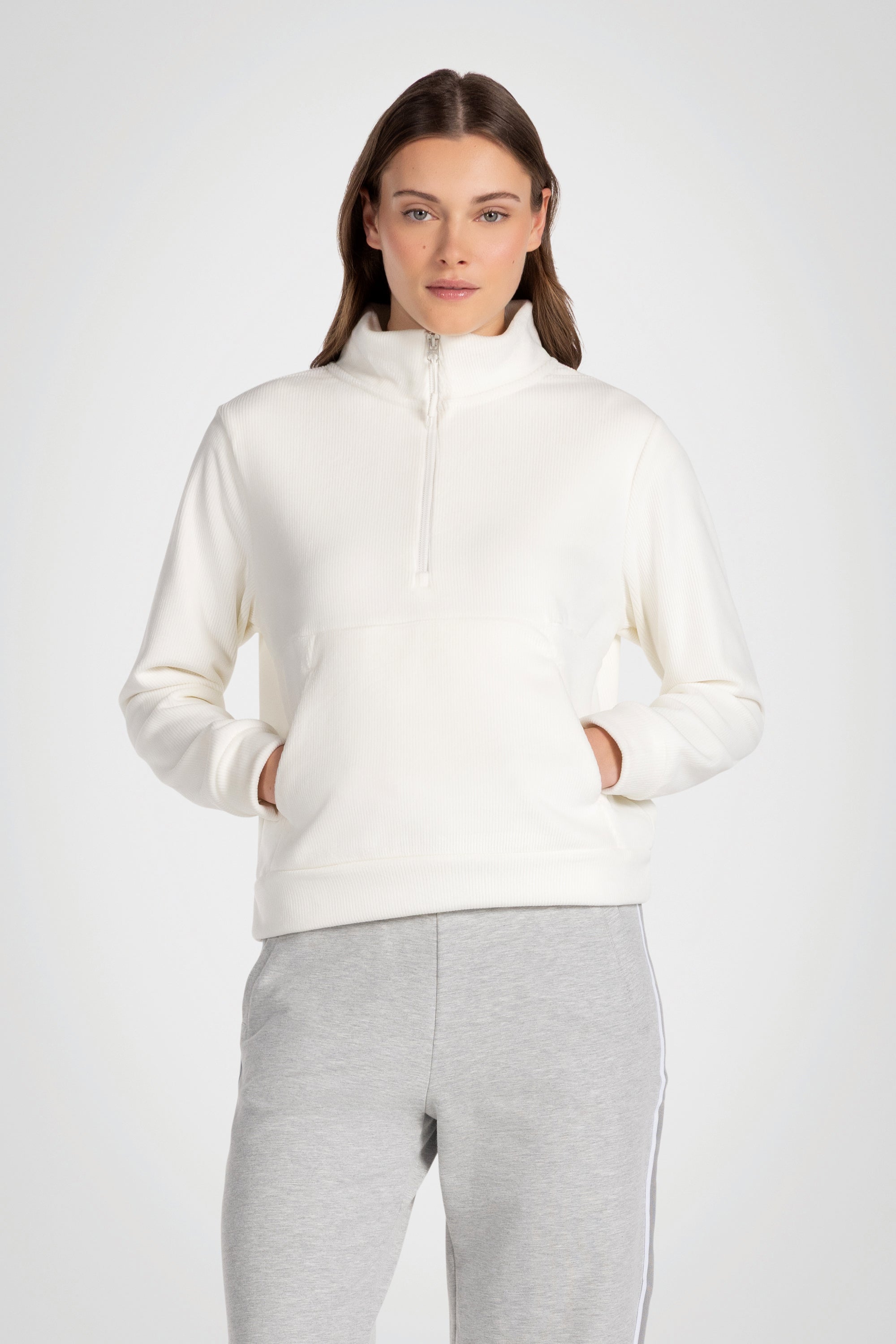 URBAN  Prime Contrast Quarter Zip Fleece Sweatshirt - RBX Active