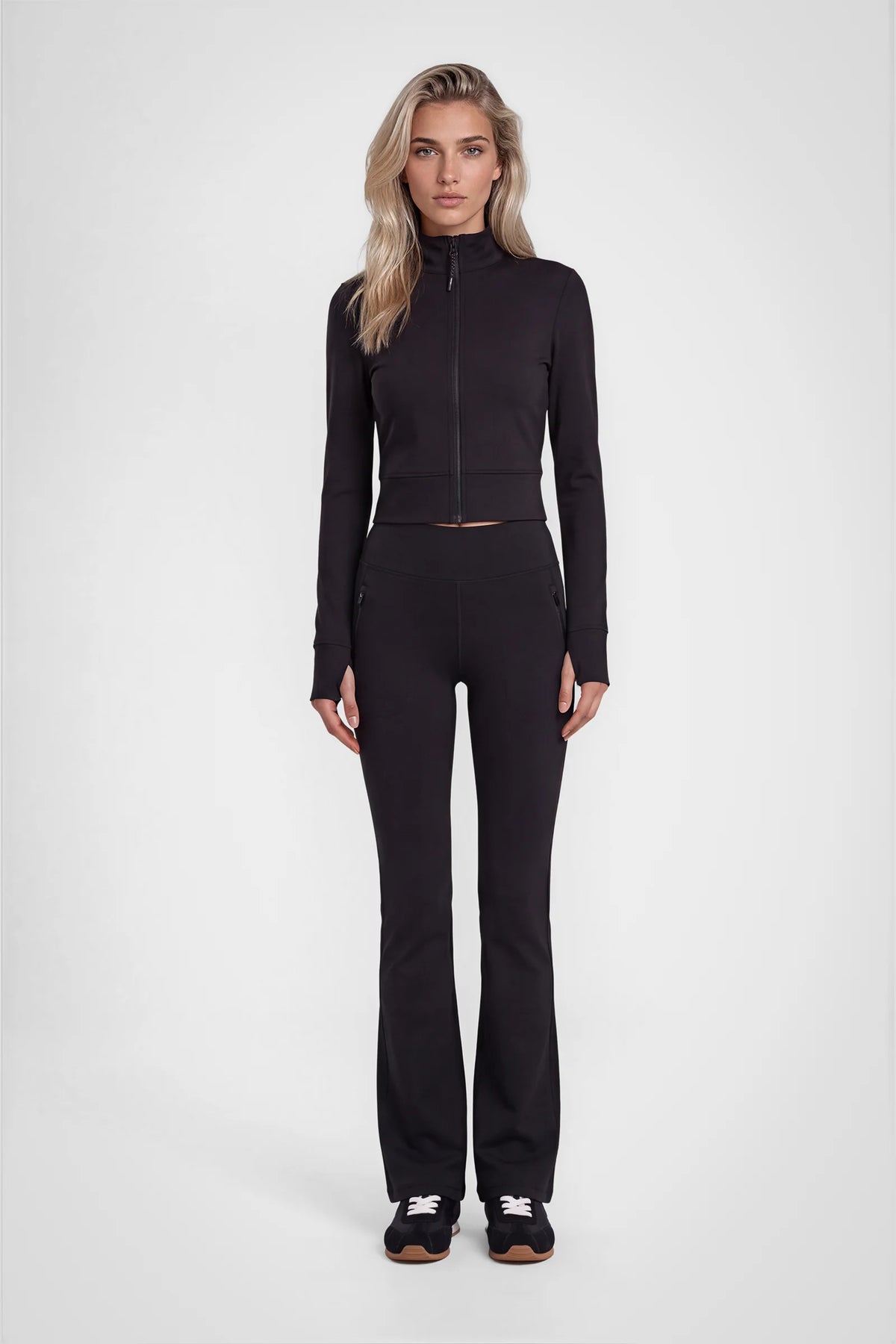 Aerelle Moss Jersey Wide-Leg Pants