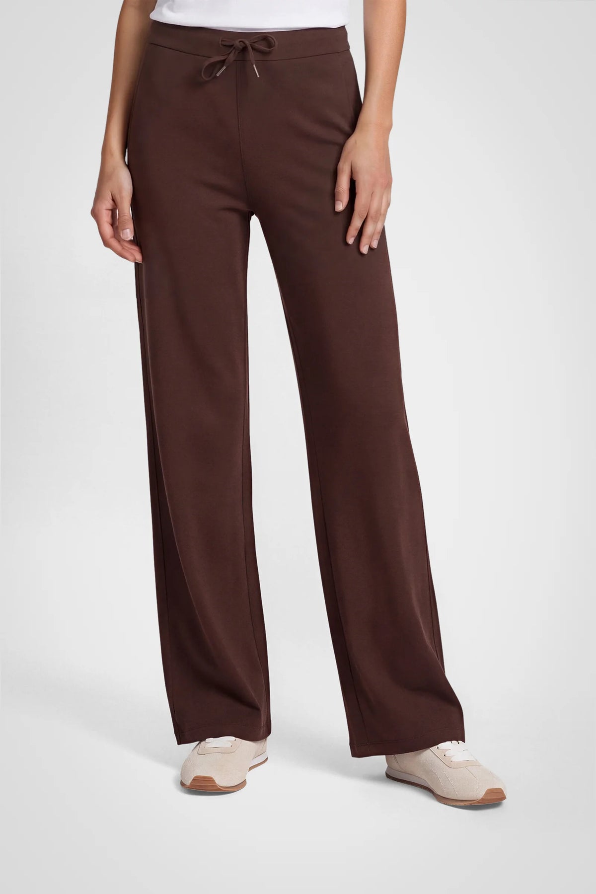 Aerelle Moss Jersey Wide-Leg Pants