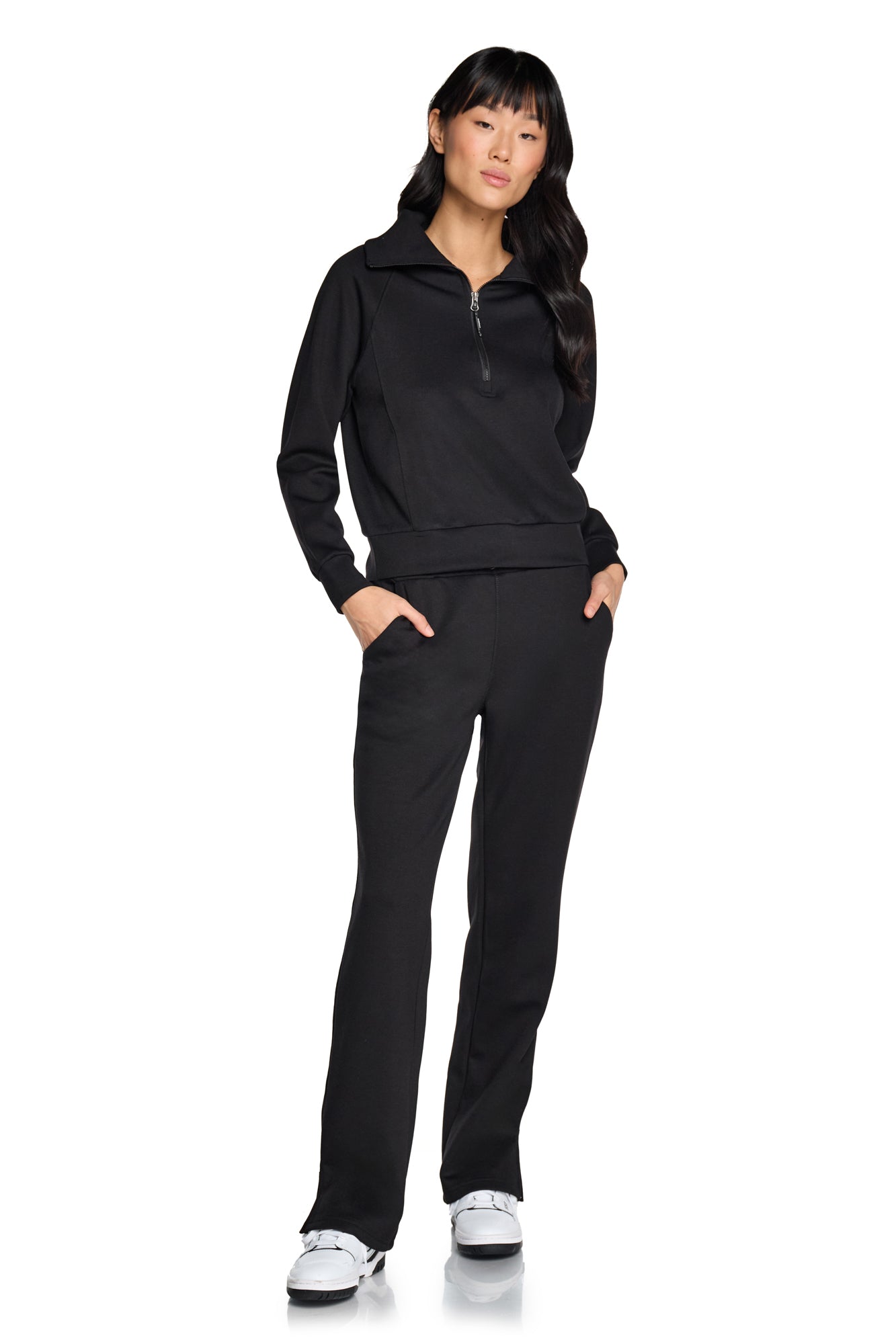 Kaia Funnel Neck Half Zip Sweatshirt