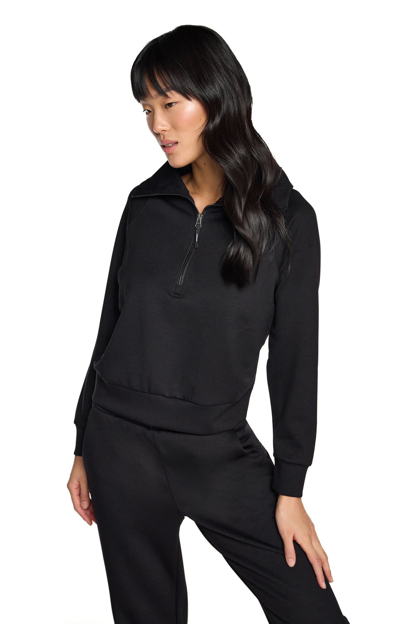 Kaia Funnel Neck Half Zip Sweatshirt