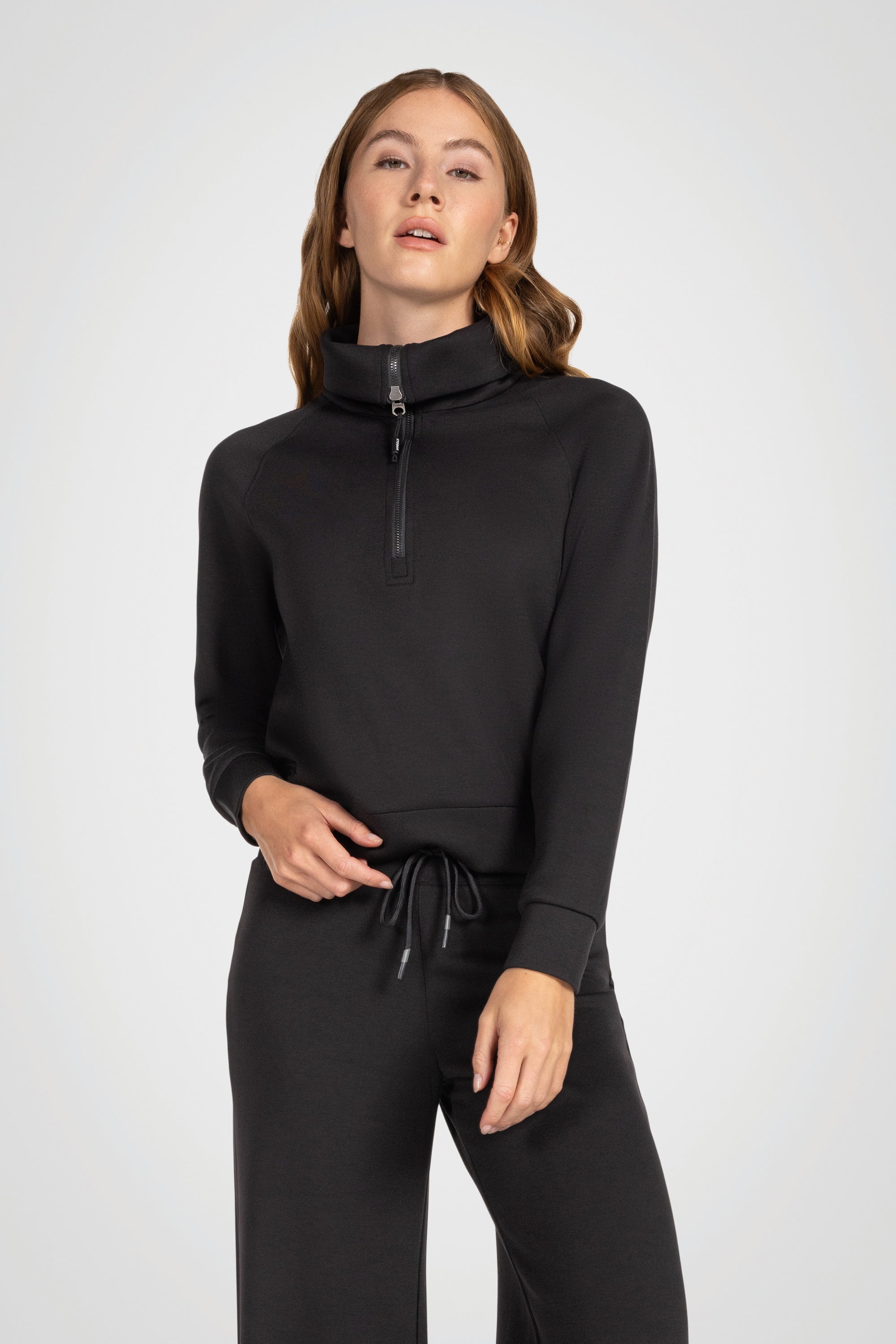 Kaia Funnel Neck Half Zip Sweatshirt