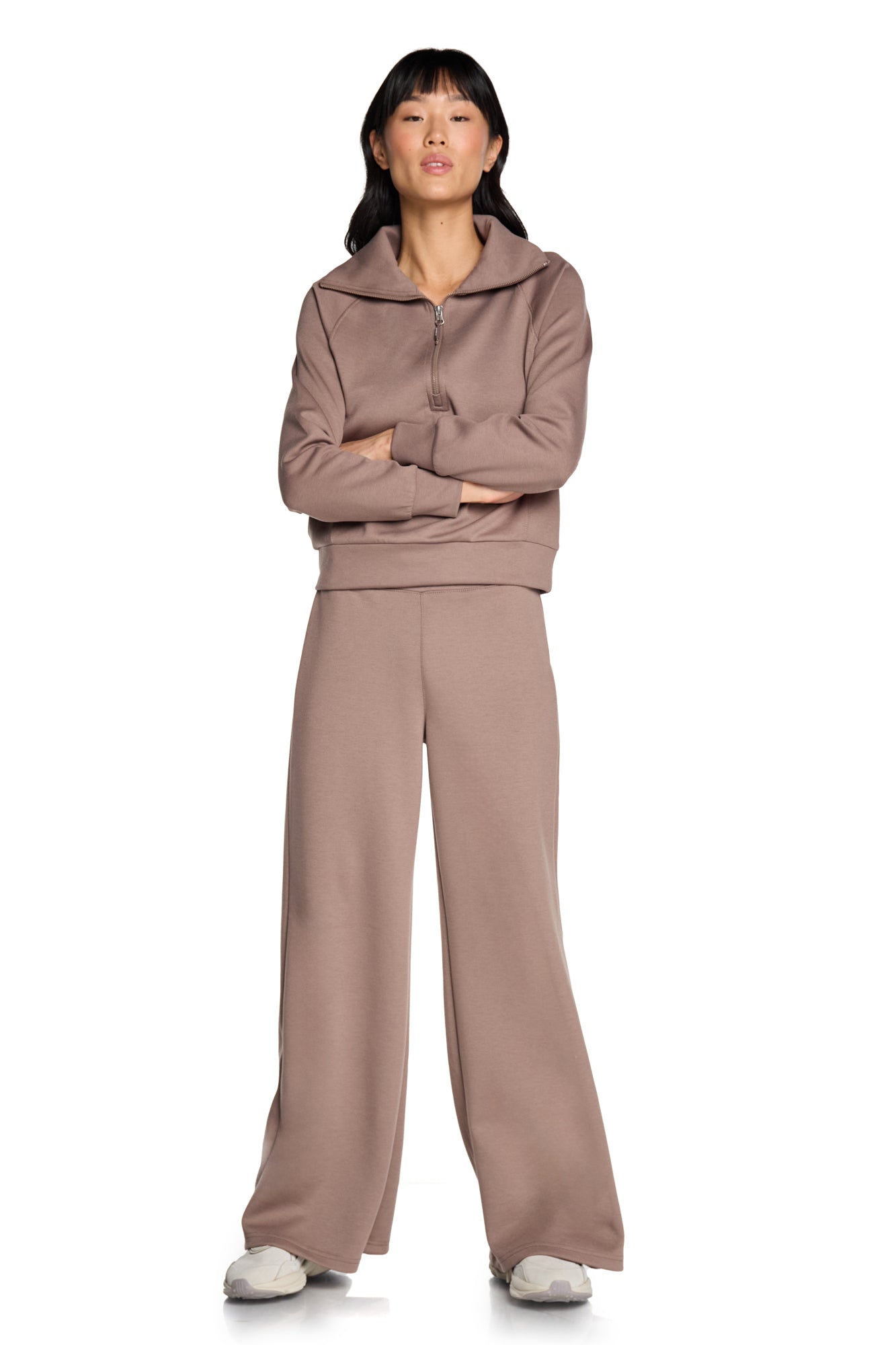 Kaia Funnel Neck Half Zip Sweatshirt