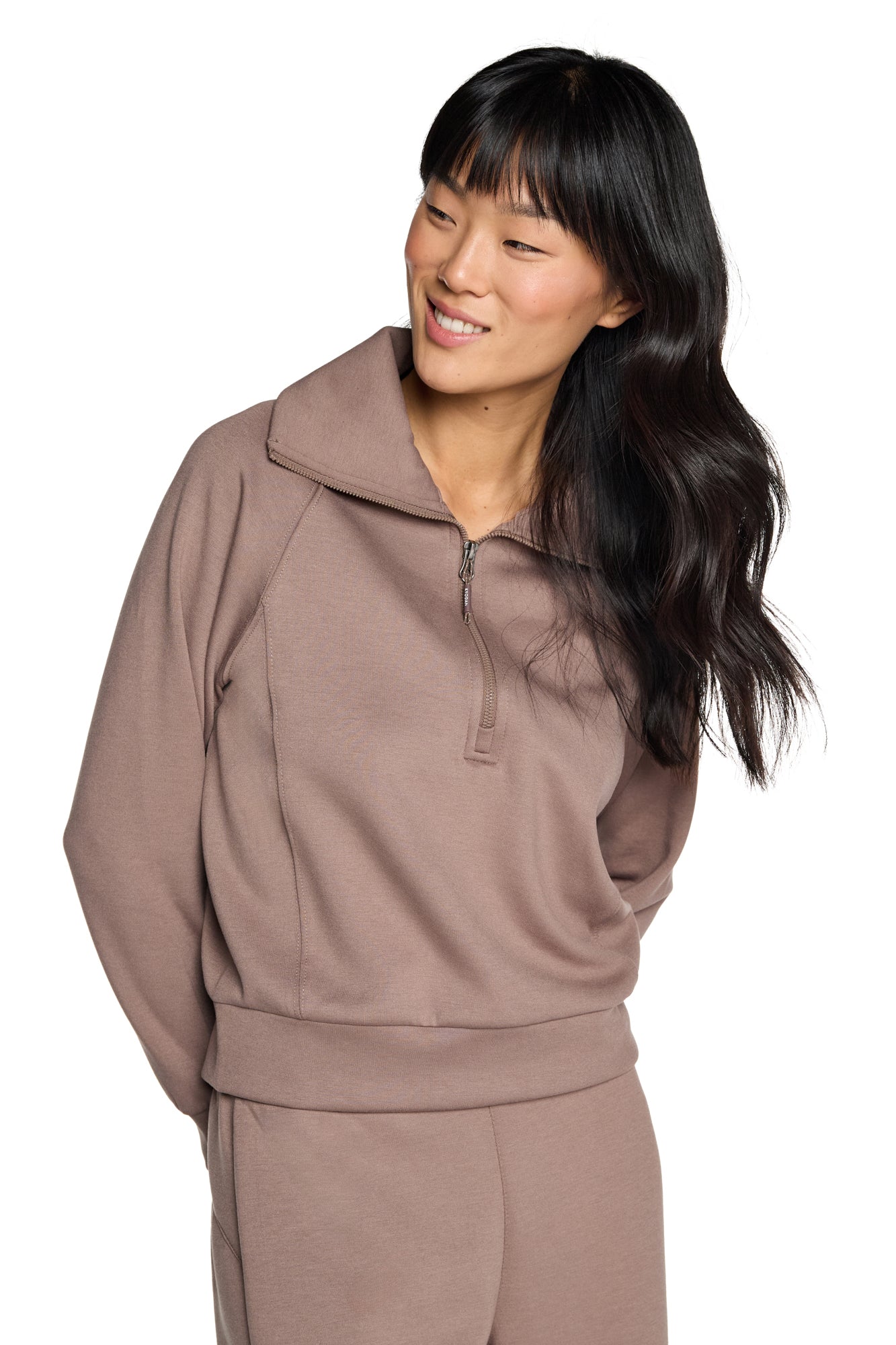 Kaia Funnel Neck Half Zip Sweatshirt
