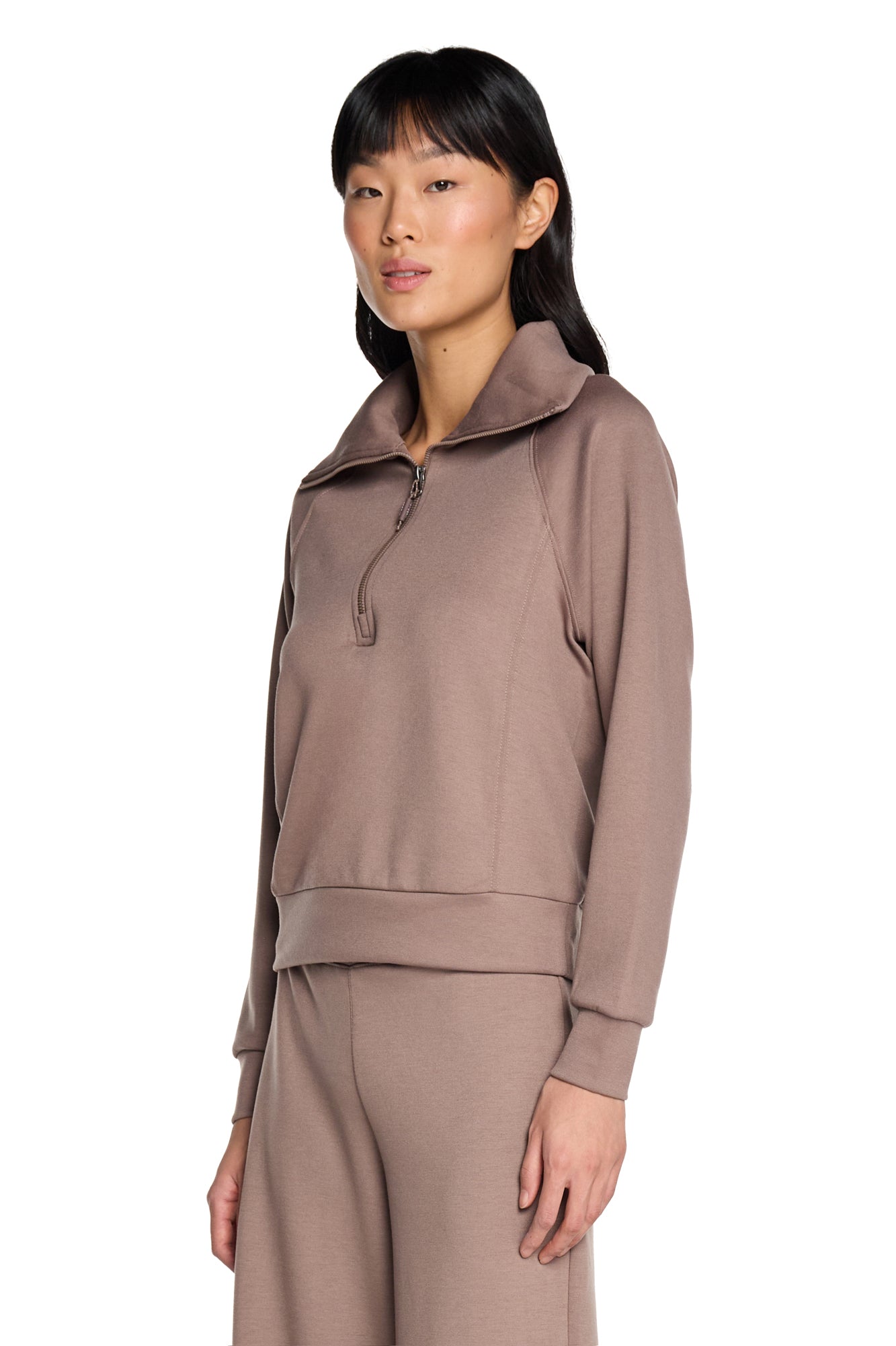 Kaia Funnel Neck Half Zip Sweatshirt