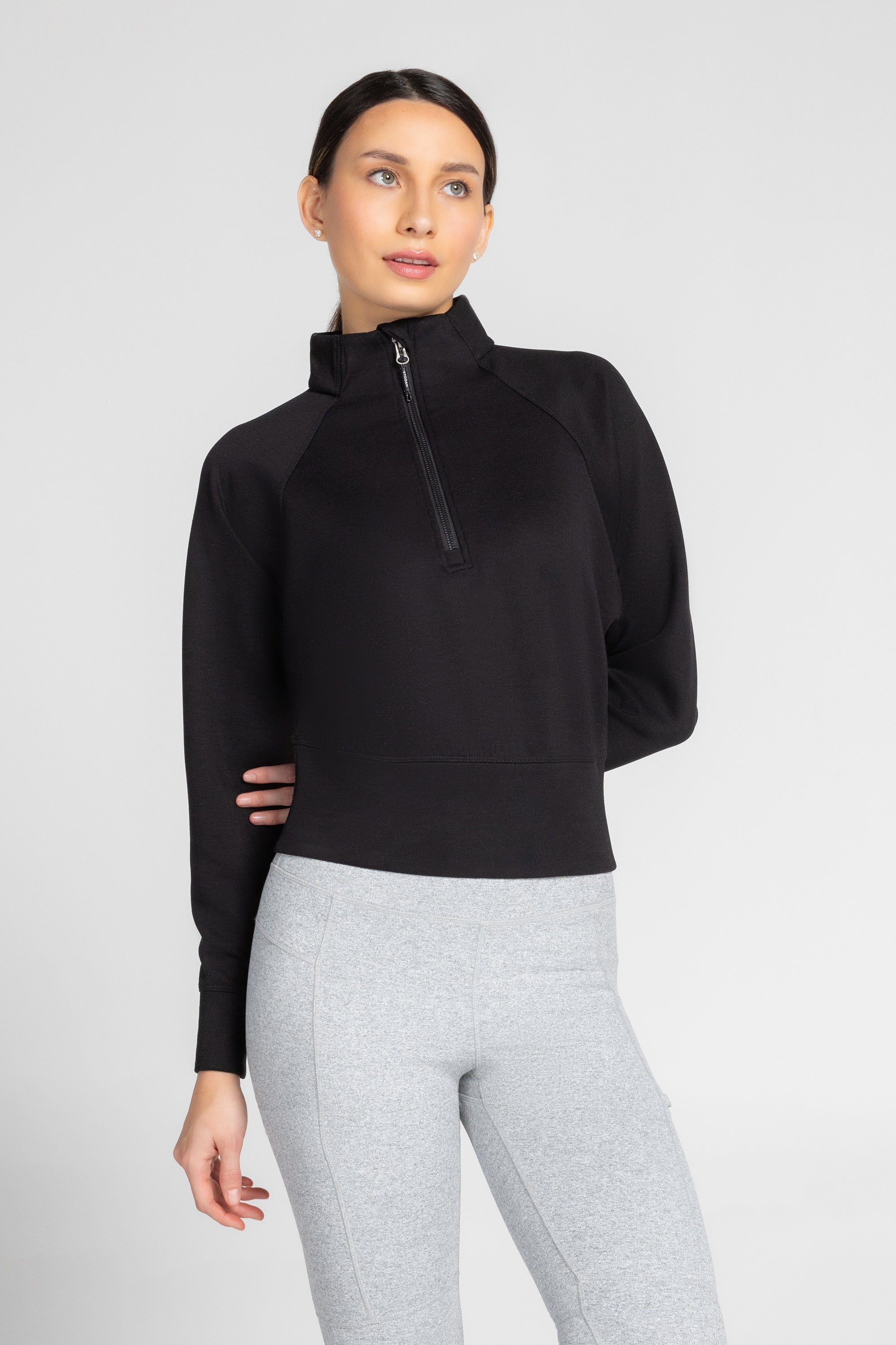 Lorelai Mock Neck Half Zip Sweatshirt