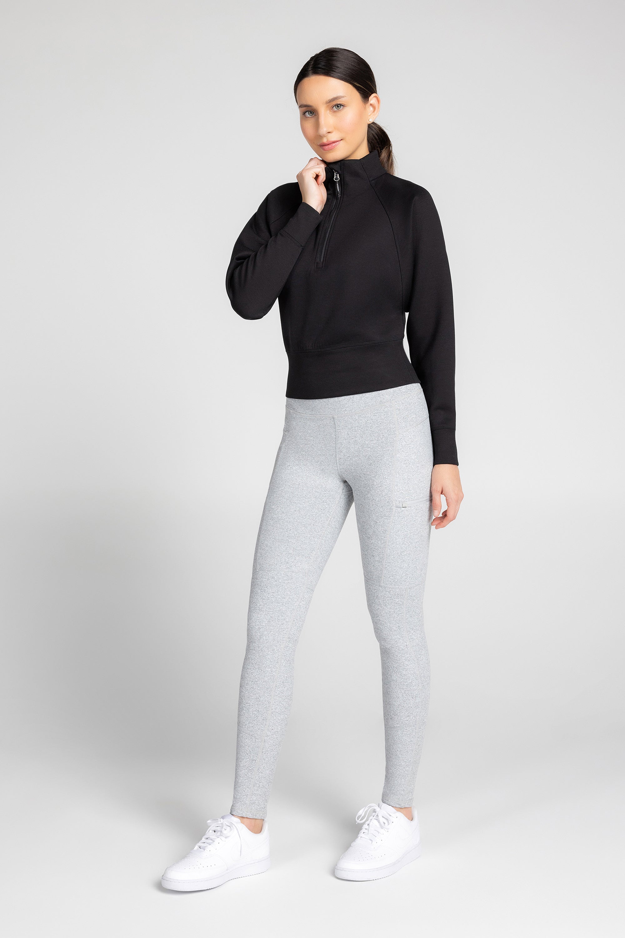 Lorelai Mock Neck Half Zip Sweatshirt
