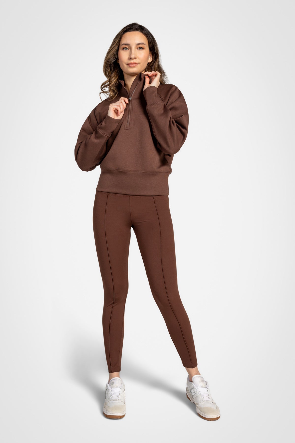 Lorelai Mock Neck Half Zip Sweatshirt