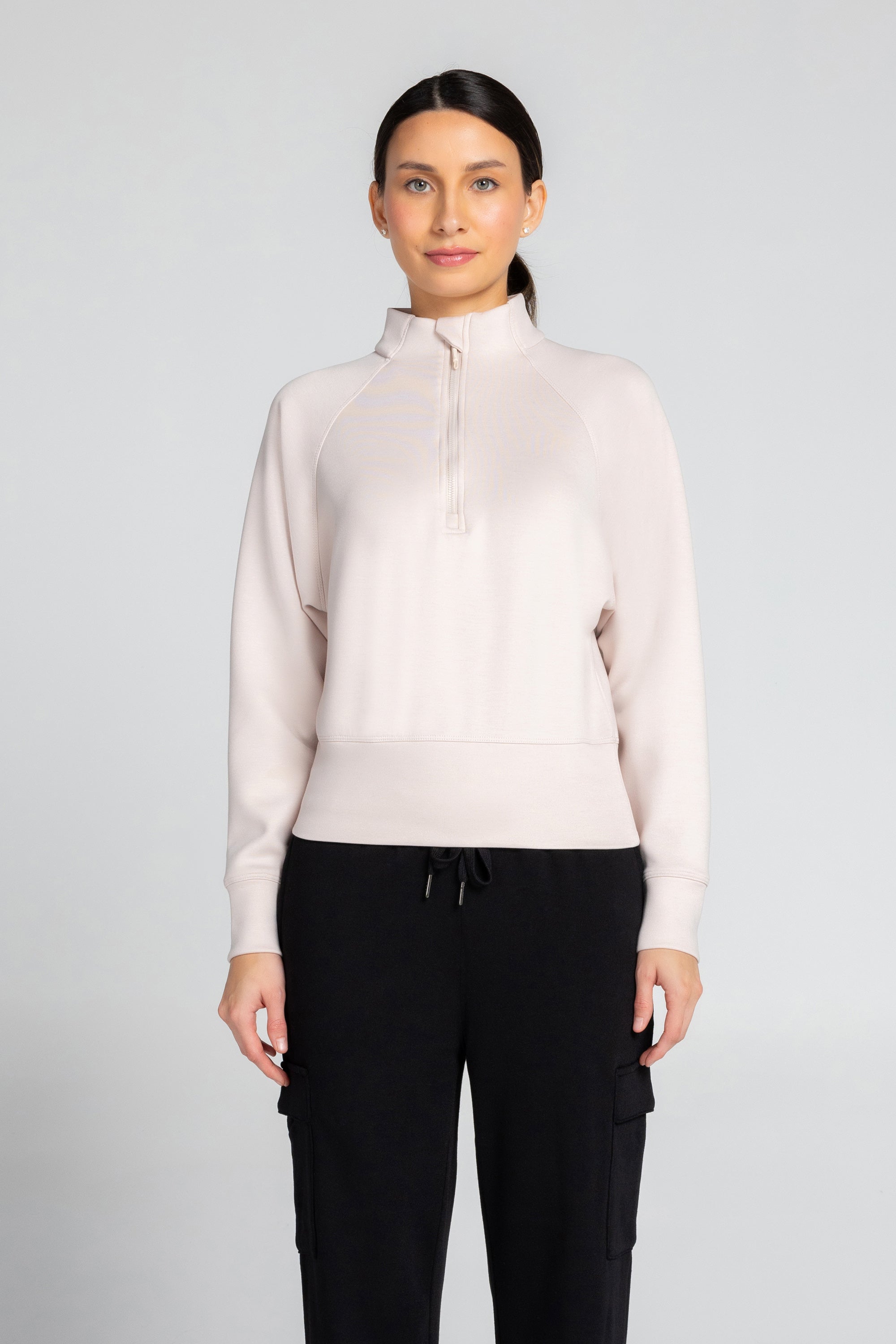 Lorelai Mock Neck Half Zip Sweatshirt