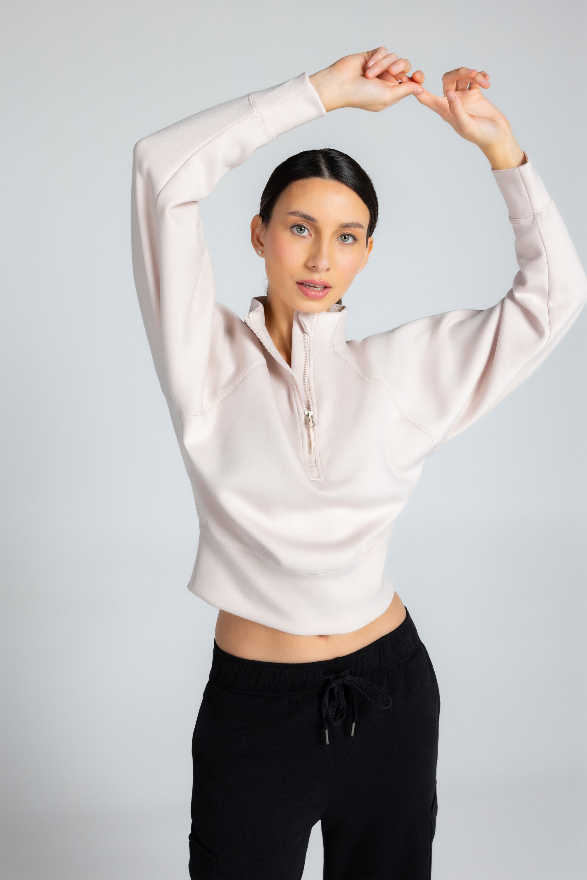 Lorelai Mock Neck Half Zip Sweatshirt