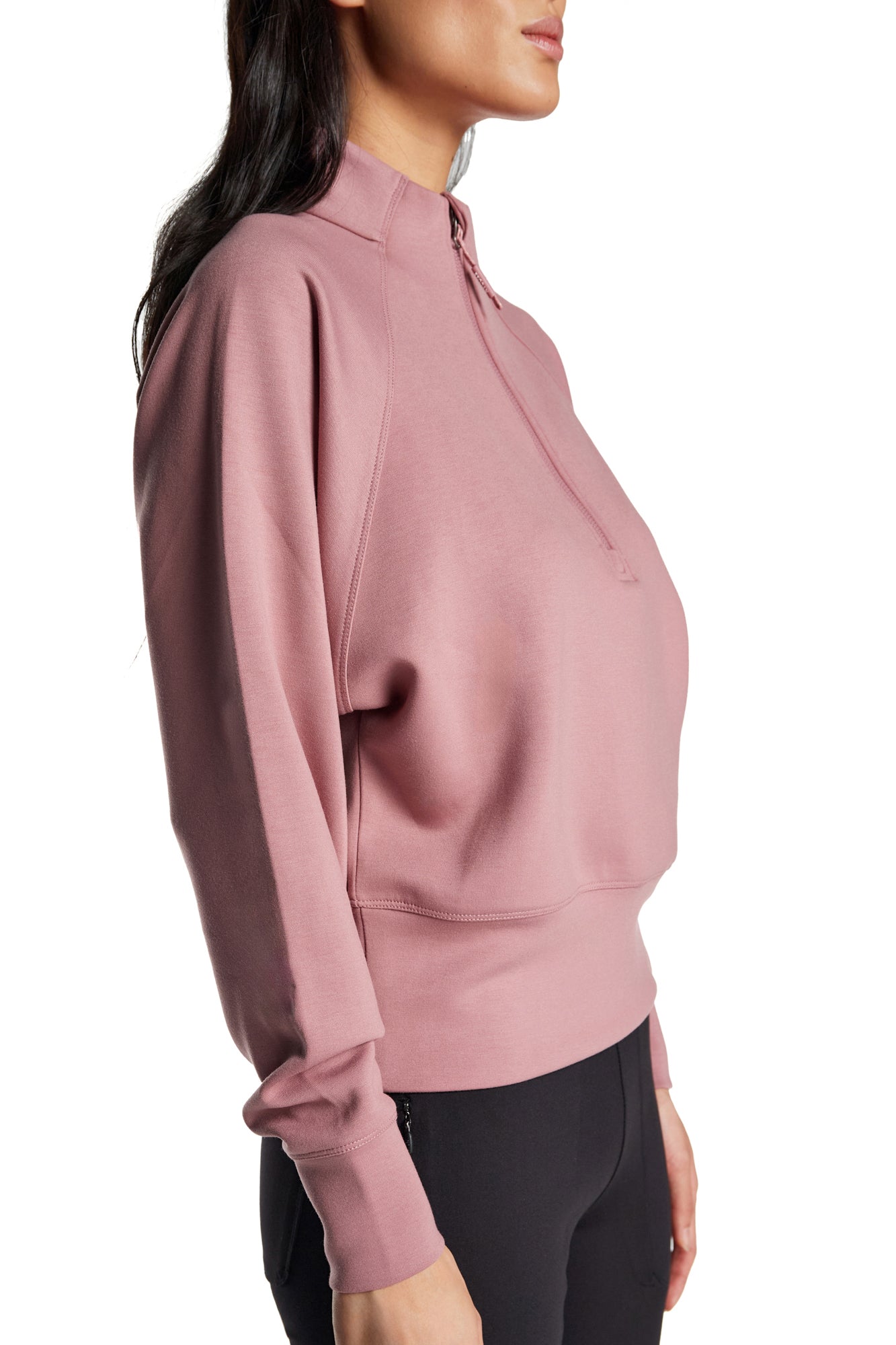 Lorelai Mock Neck Half Zip Sweatshirt