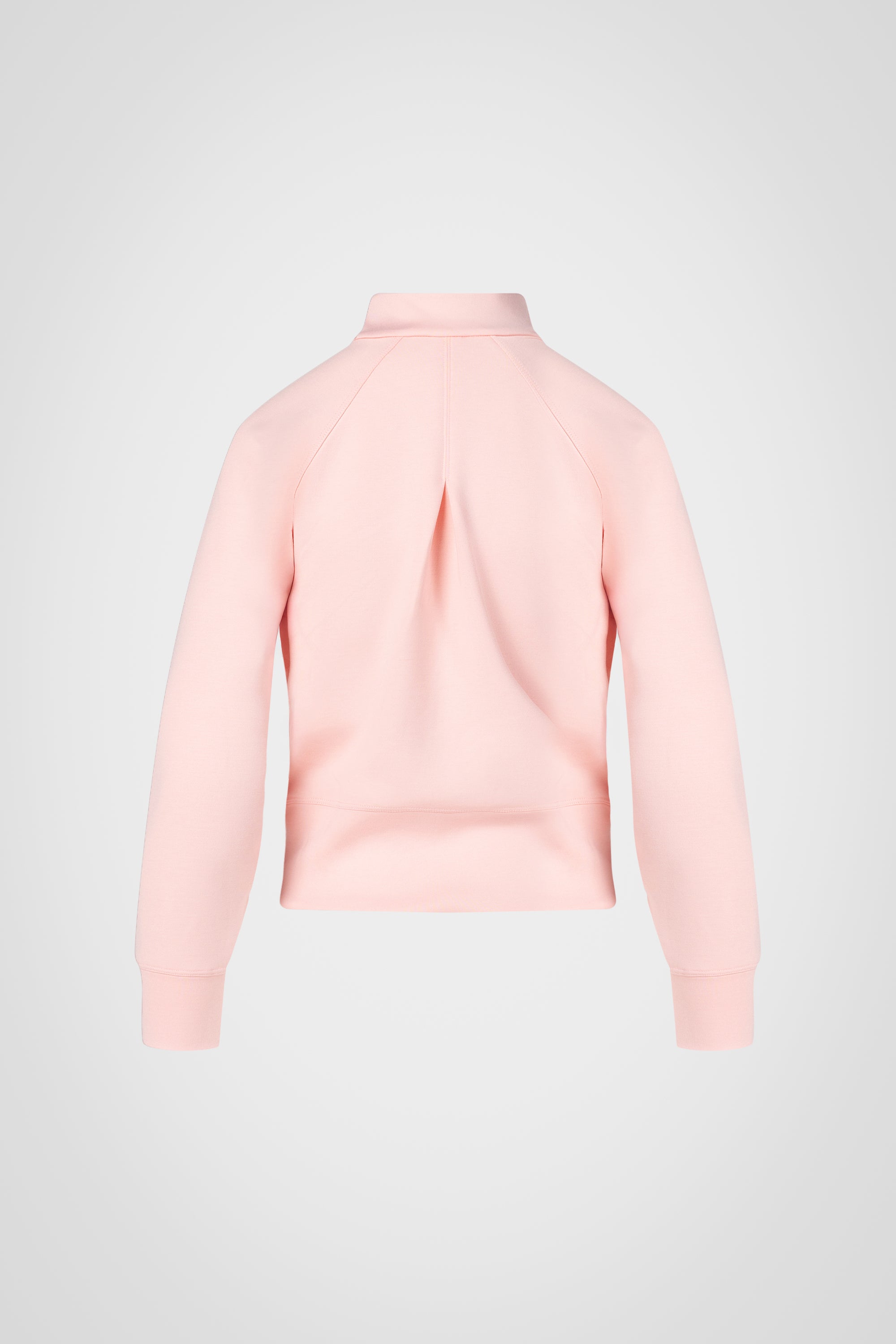 Stretch Knit Mock Neck Half-Zip Long Sleeve Top