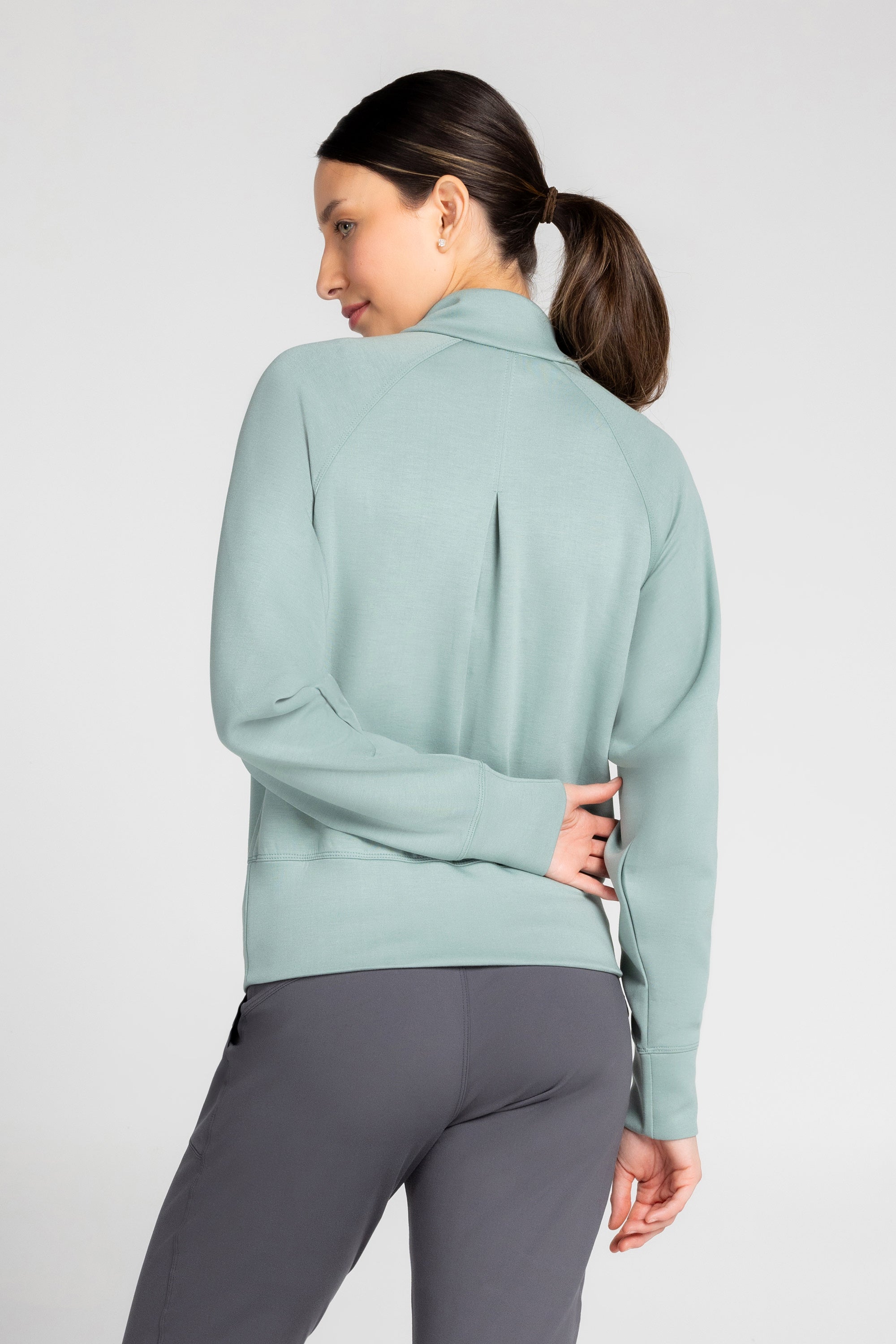 Lorelai Mock Neck Half Zip Sweatshirt