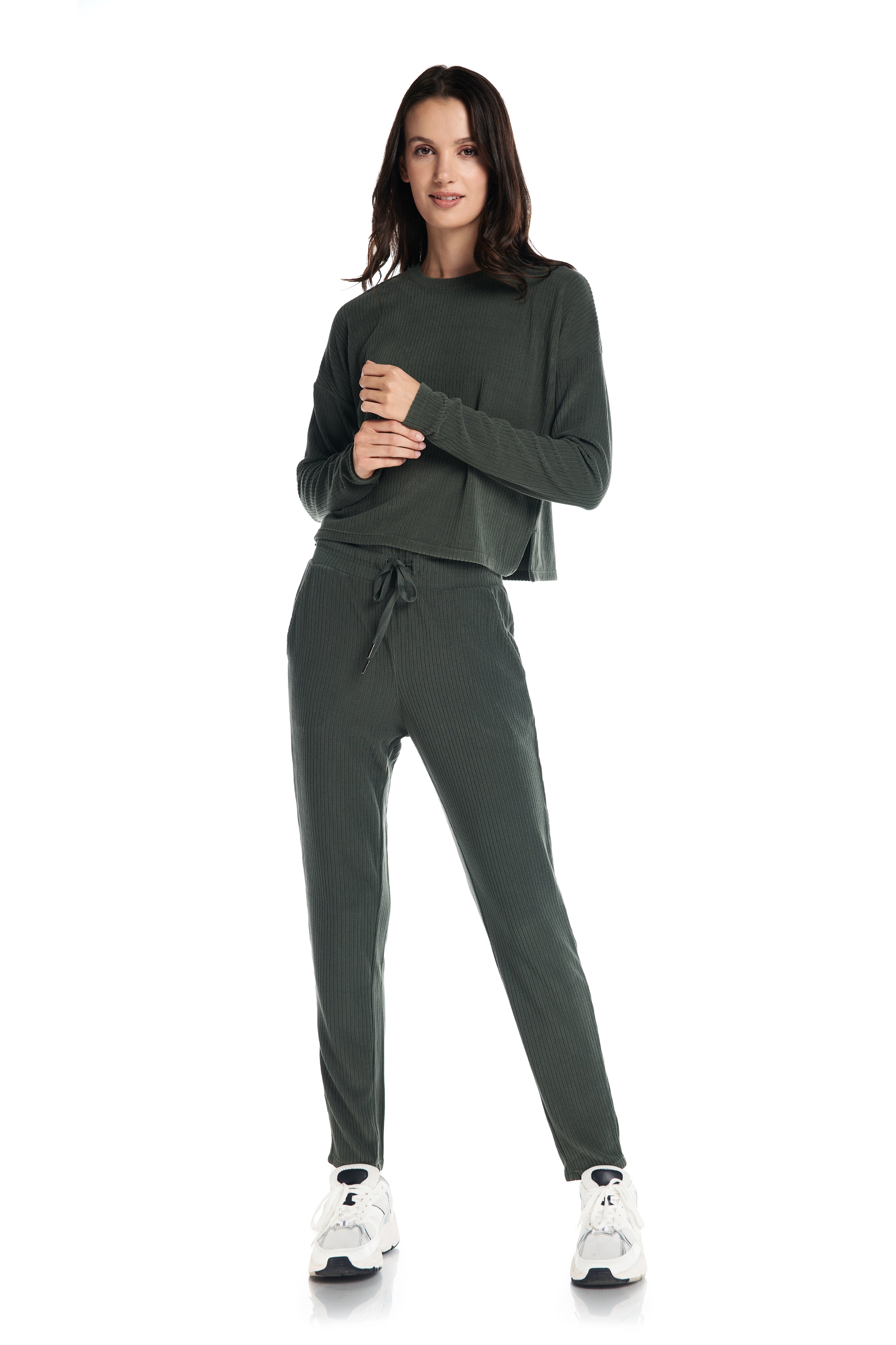 Velour Ribbed Lounge Trouser Jogger
