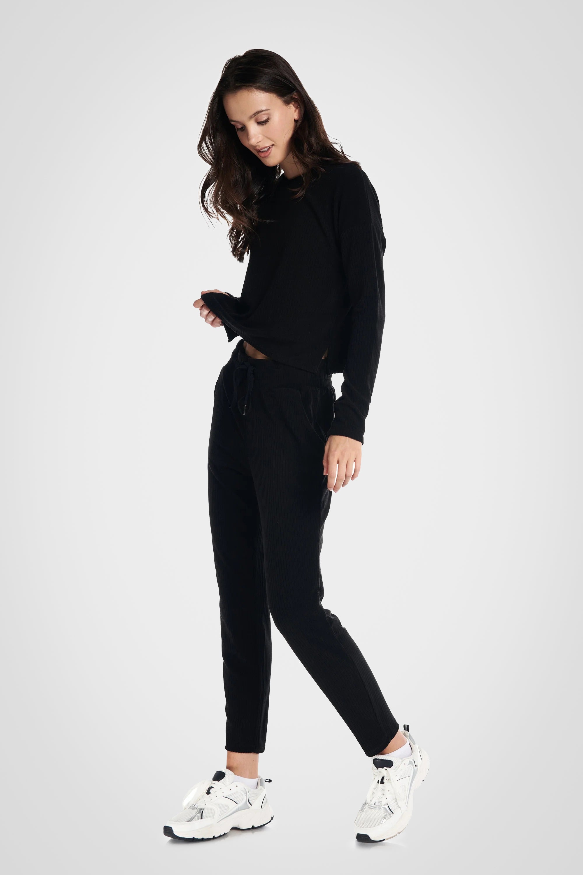 Velour Ribbed Lounge Trouser Jogger