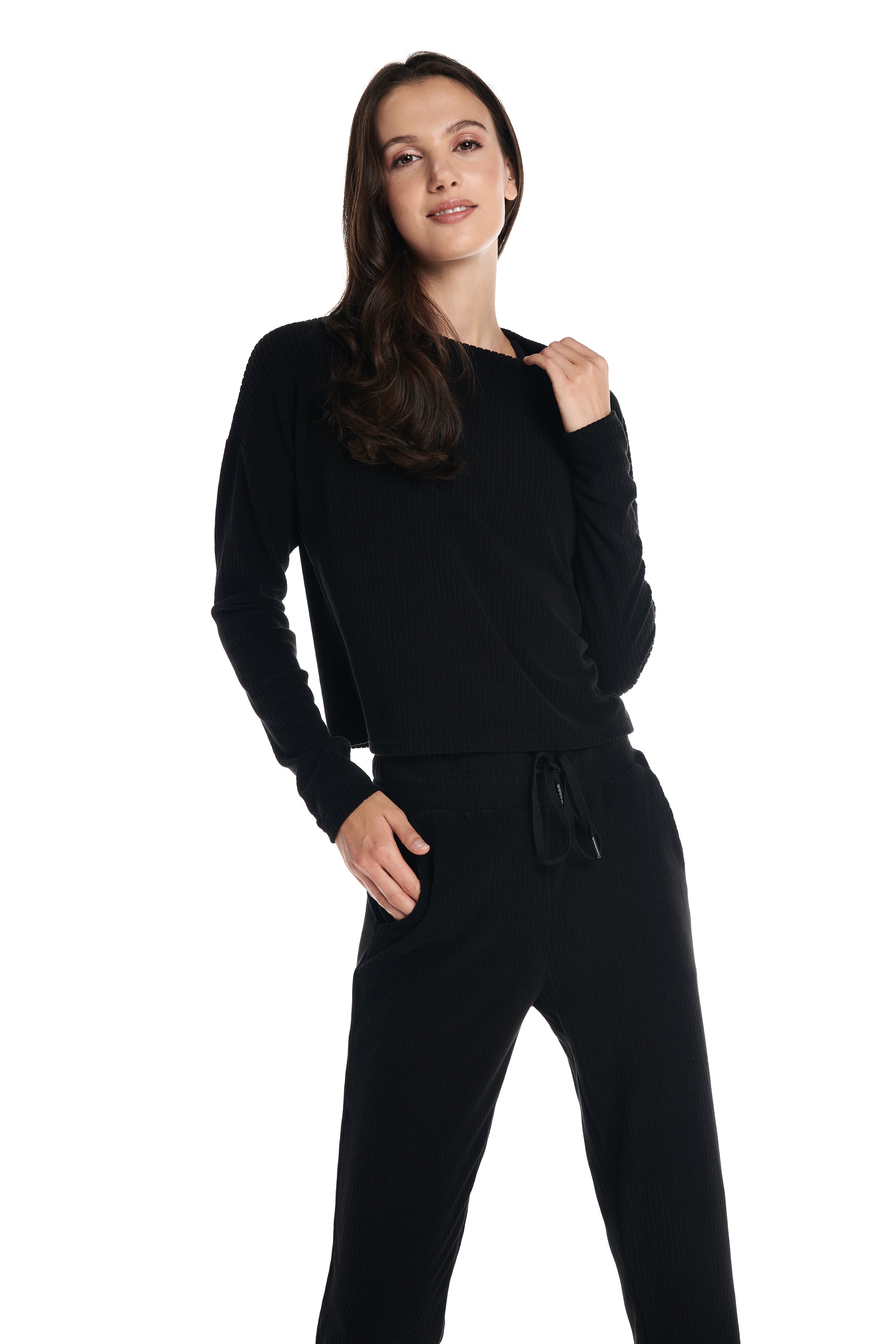 Velour Ribbed Lounge Trouser Jogger