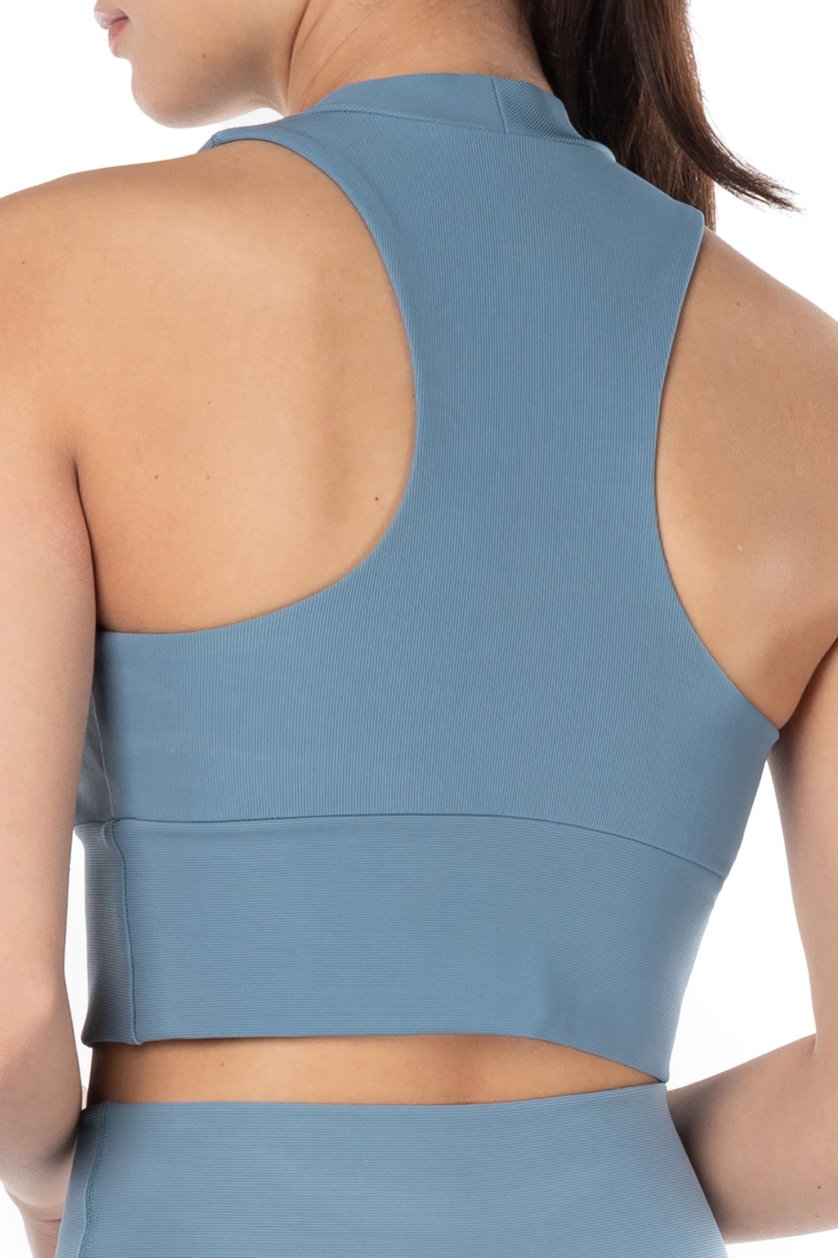 Griffintown Ribbed Mock Neck Bra Top