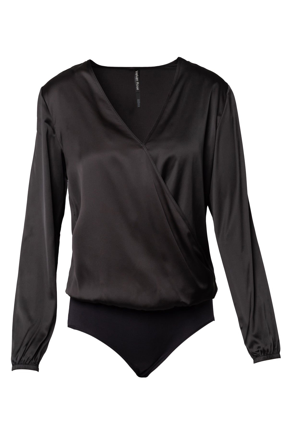 Jane Long Sleeve Cross-Over Full Back Bodysuit