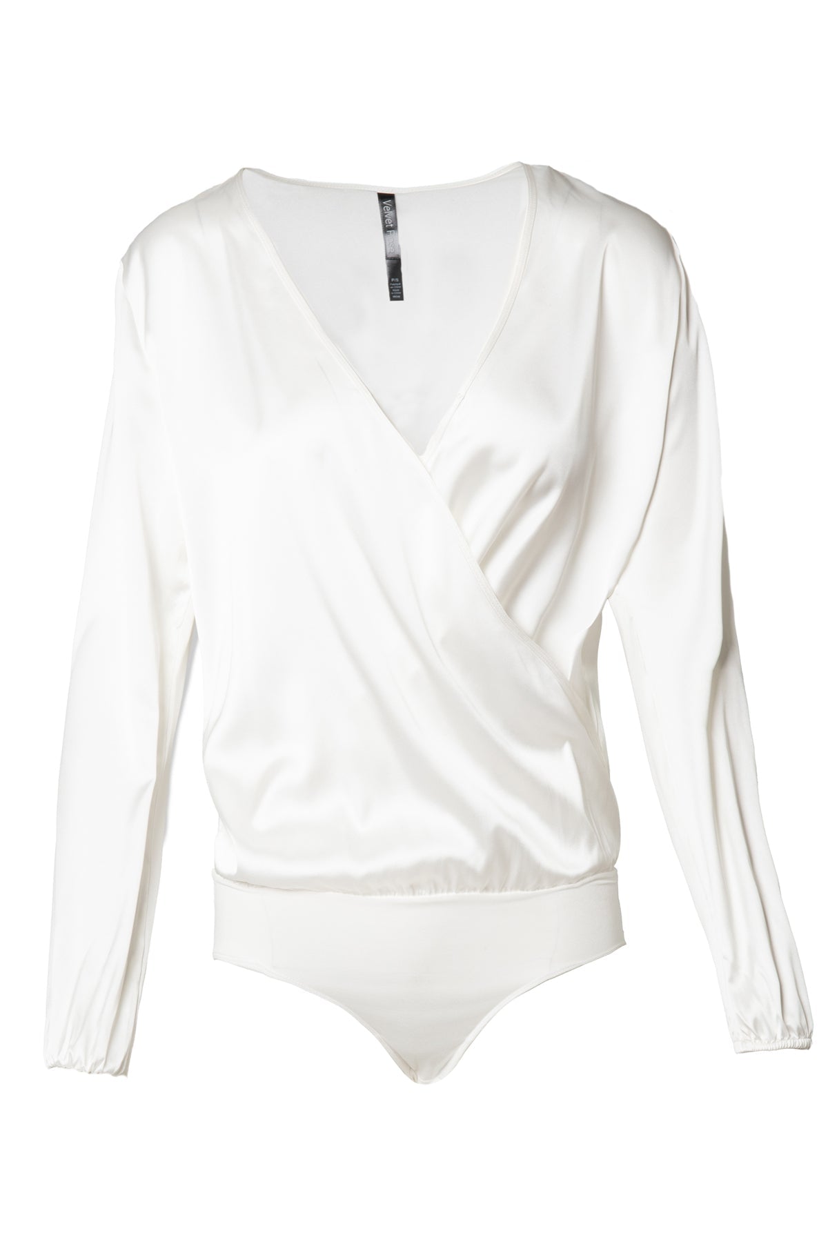 Jane Long Sleeve Cross-Over Full Back Bodysuit