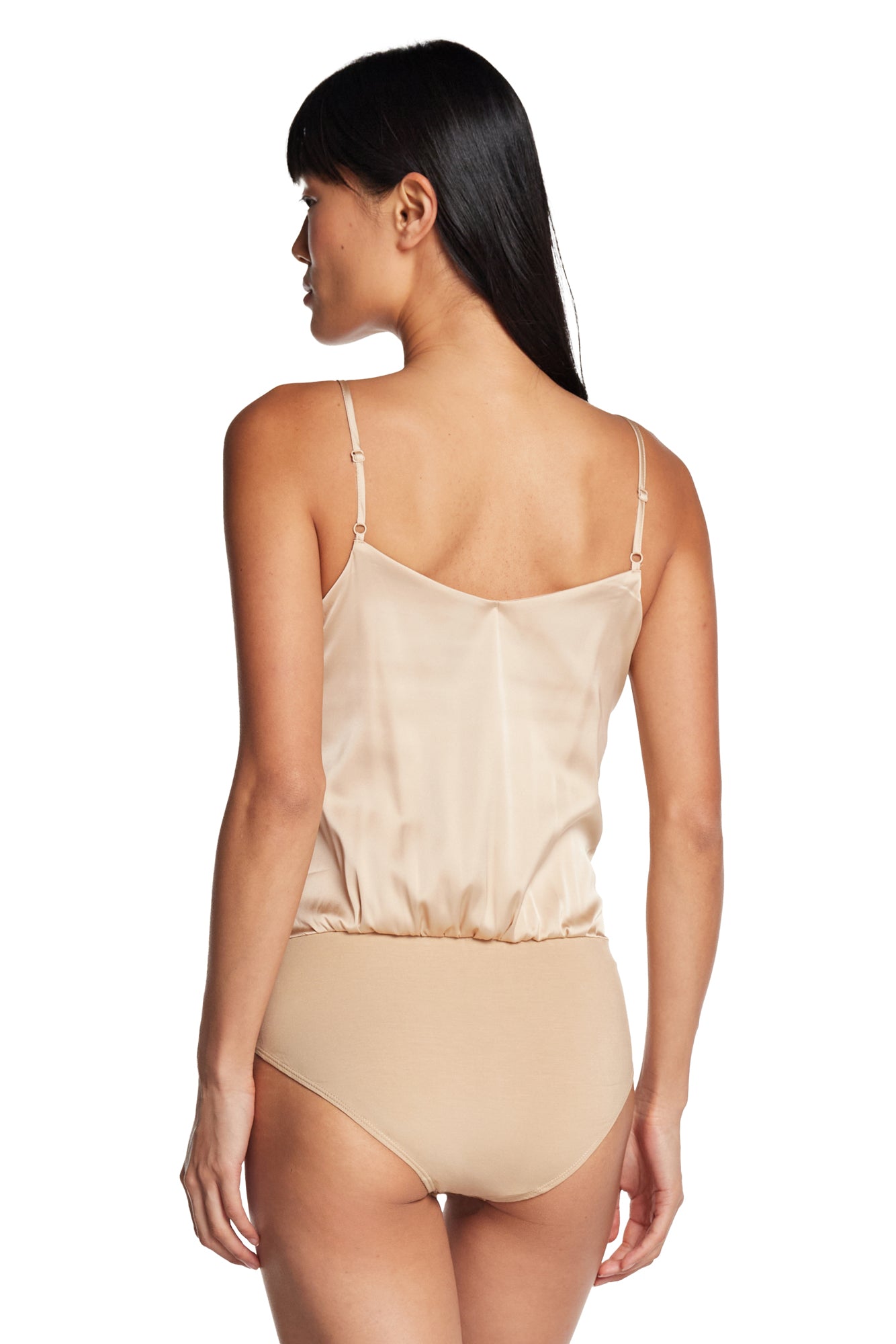Mara Satin V-Neck Bodysuit