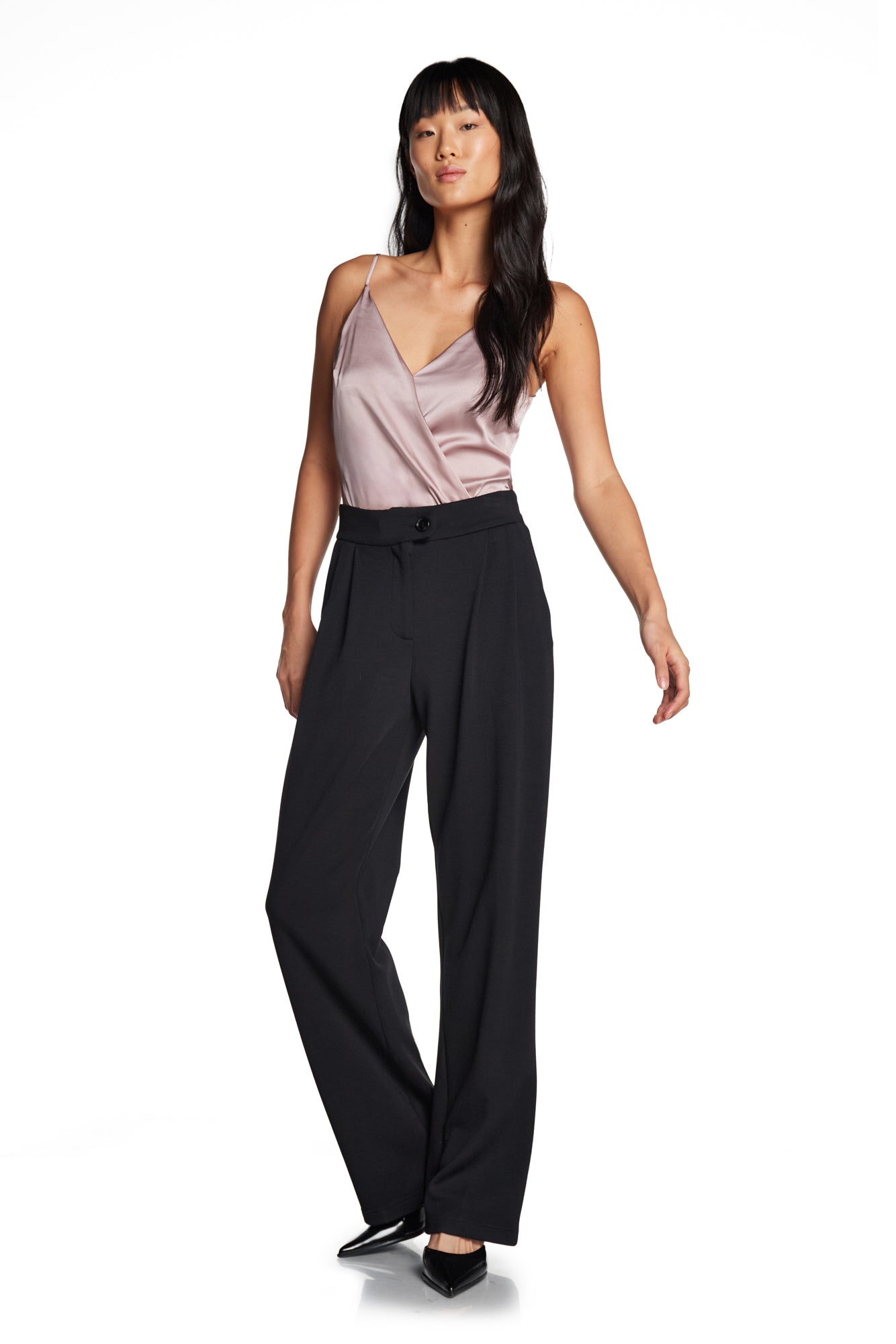 Mara Satin V-Neck Bodysuit