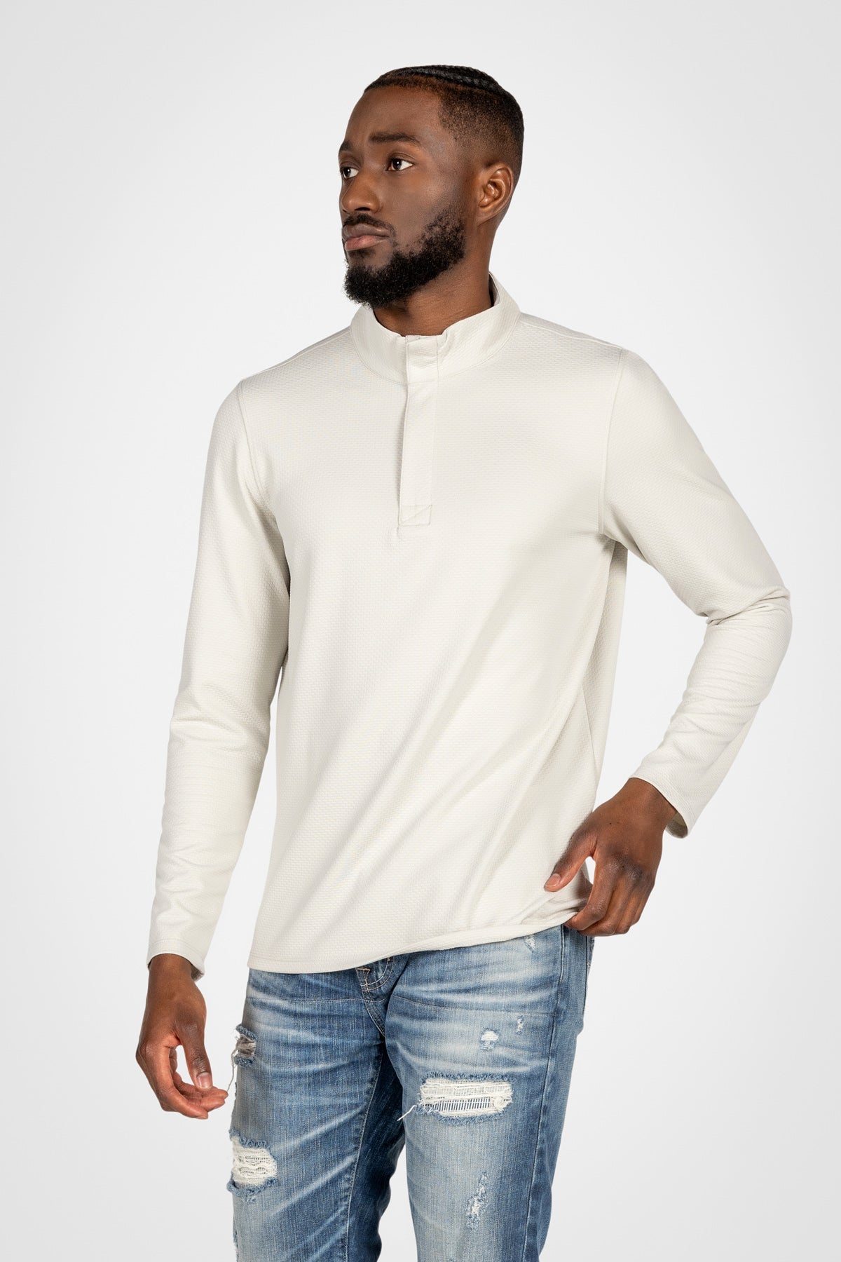 Ronaldo Zip Mock Top
