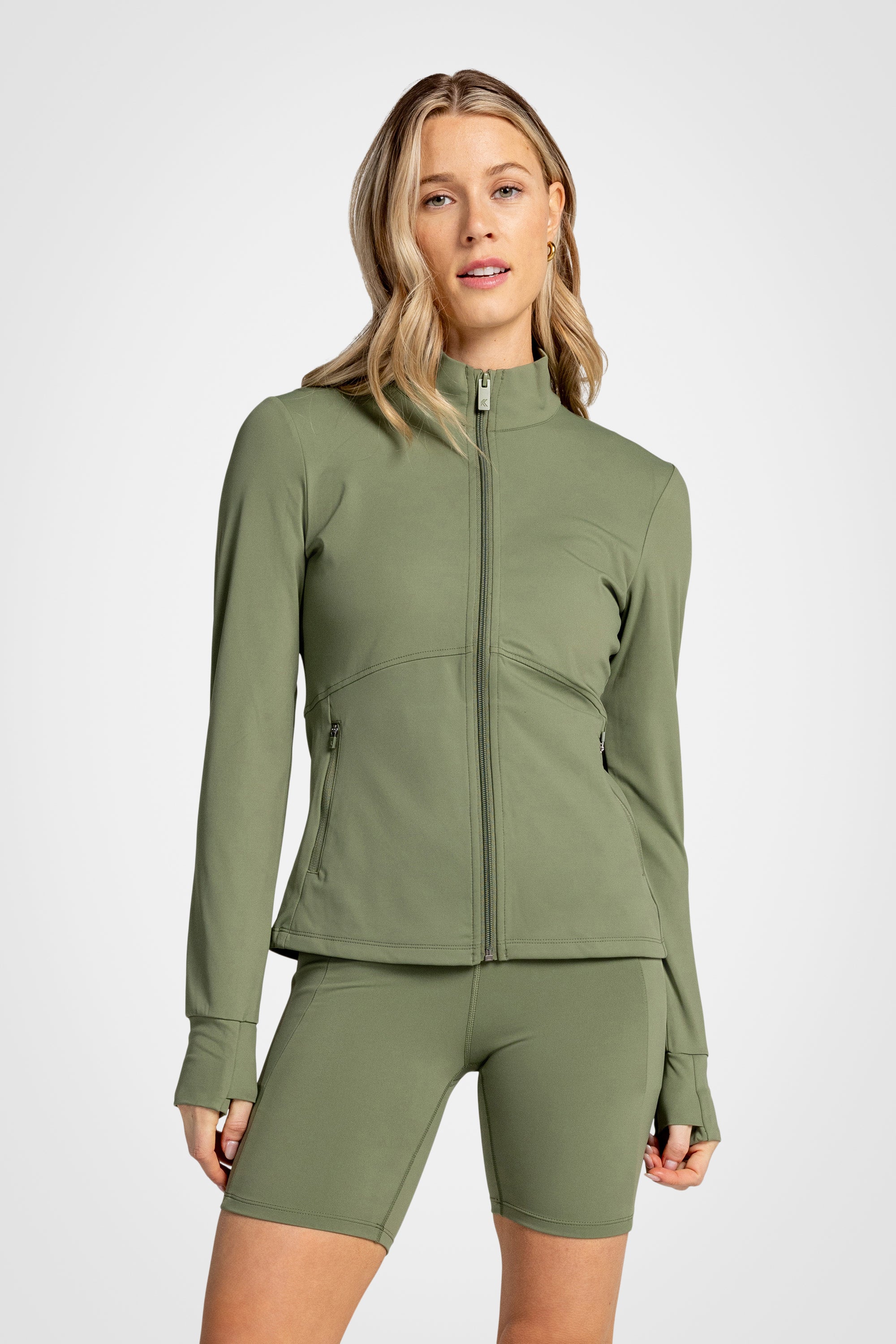 NS Interlock Mock-Neck Jacket