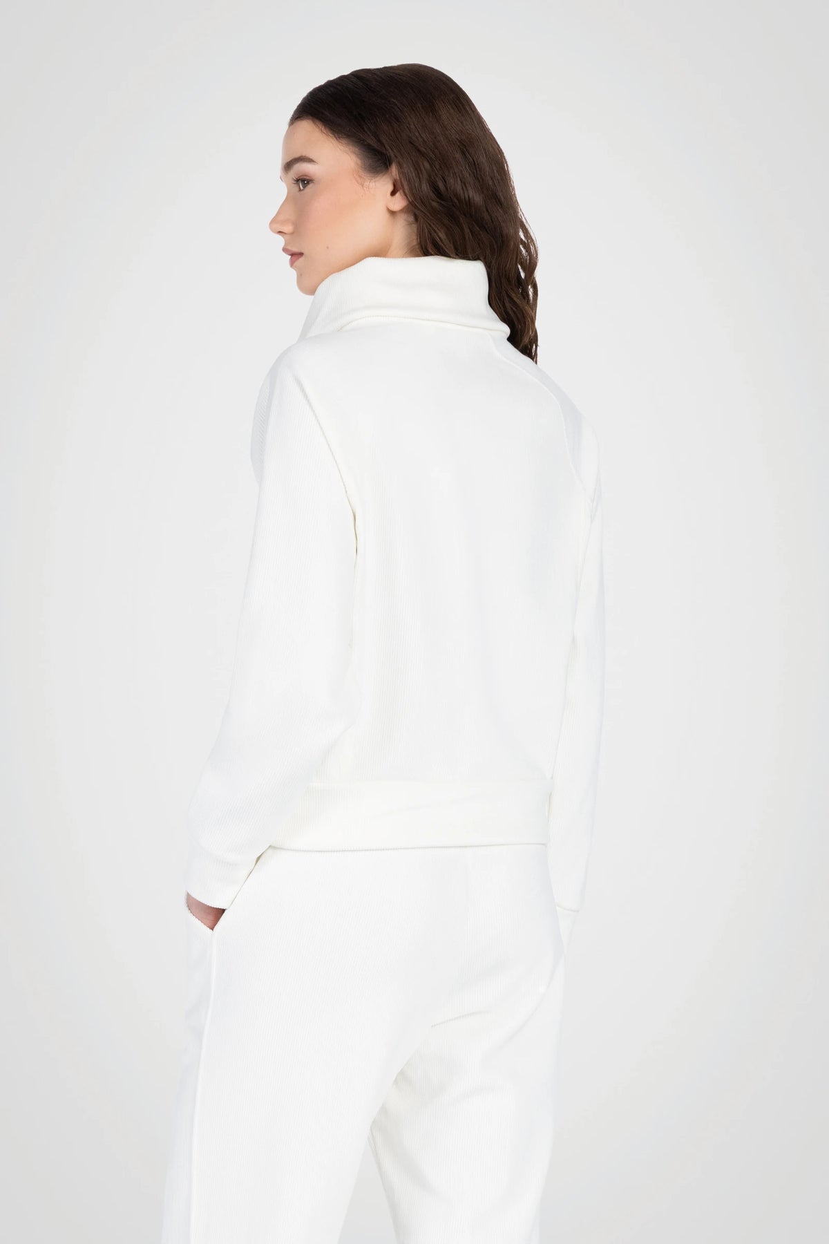 LuxeRib Velour 1/2 Zip Top