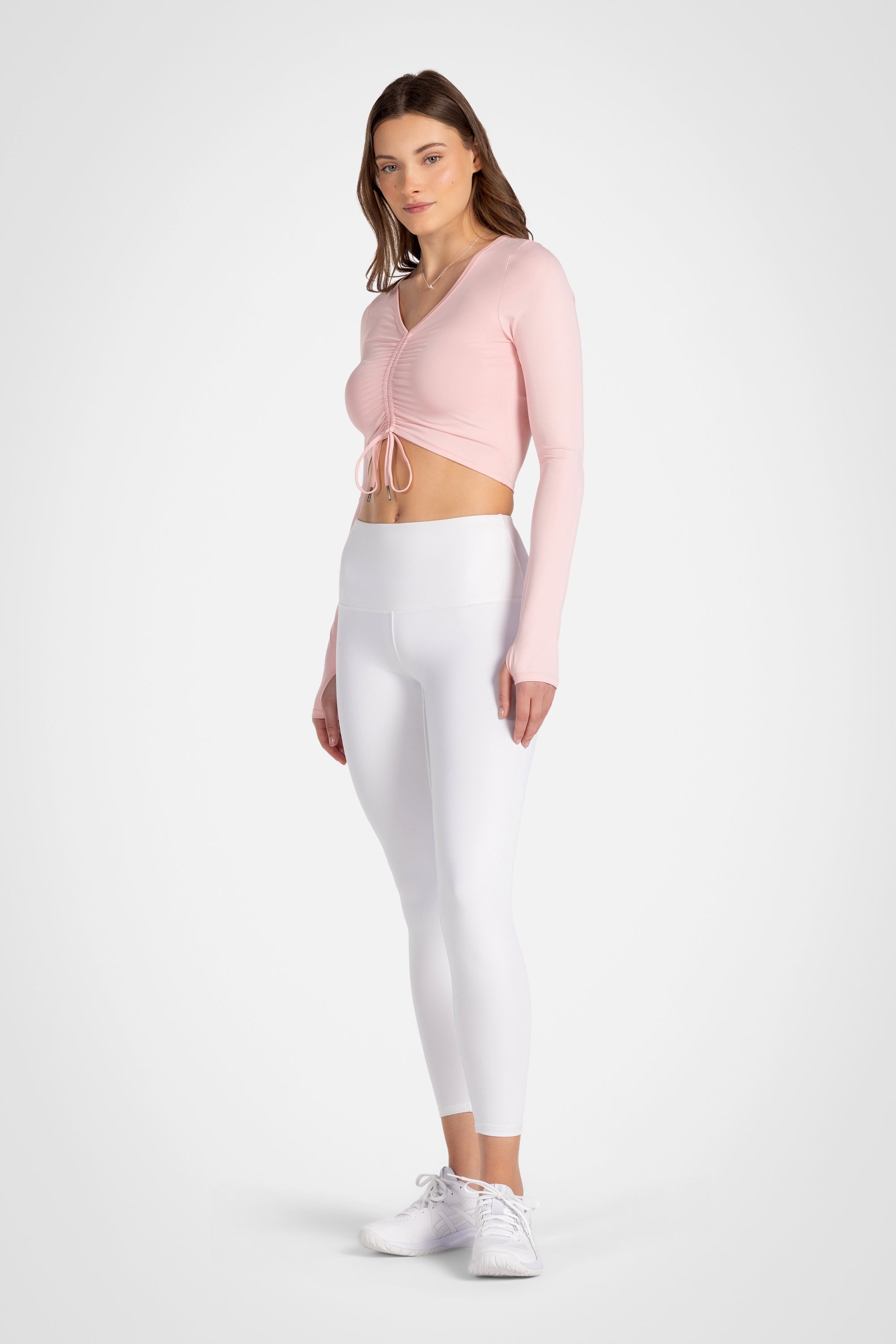 Softgather V-Neck Long Sleeve Top