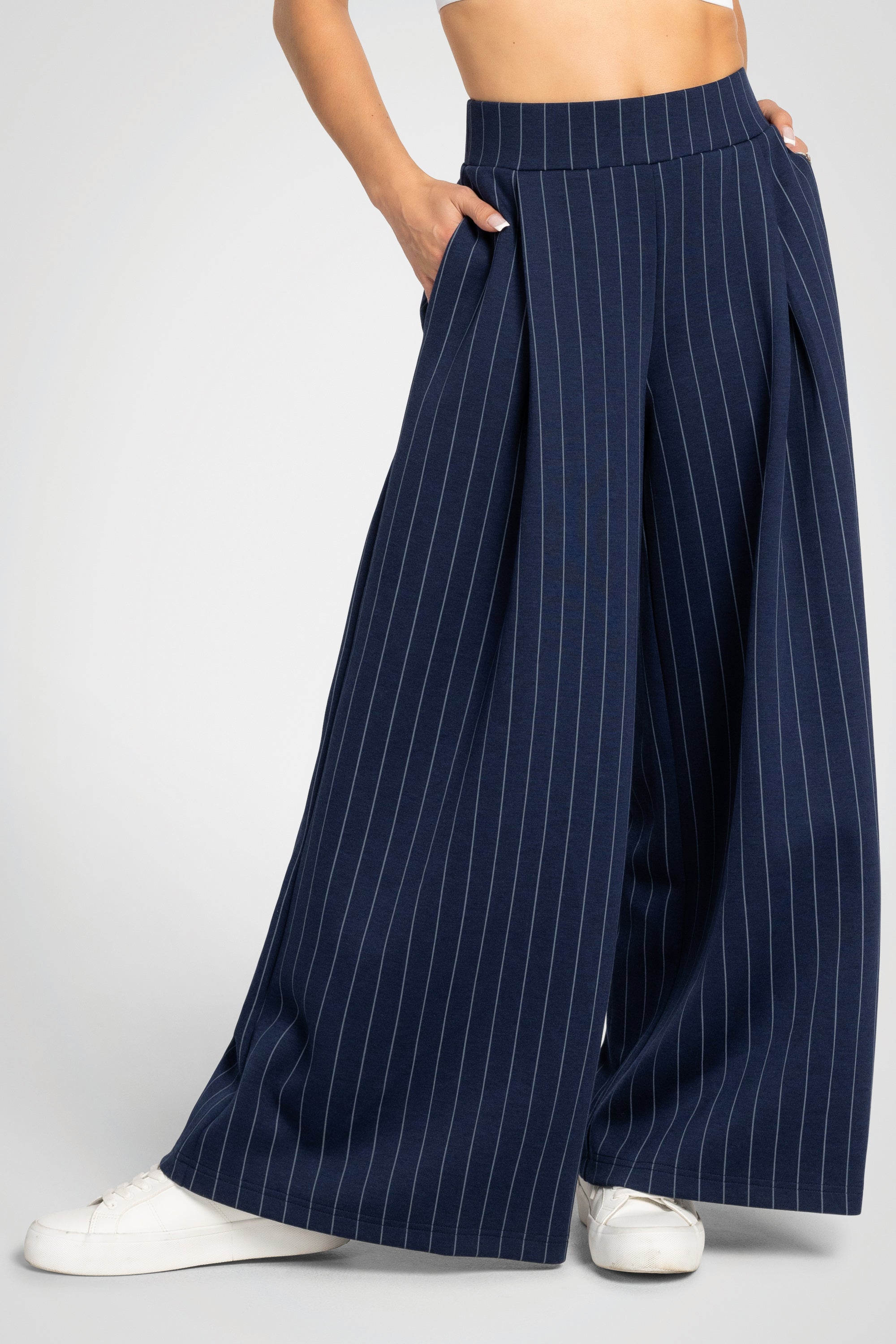 Pinstripe Deluxe Ultra Wide Leg Pant – 30”