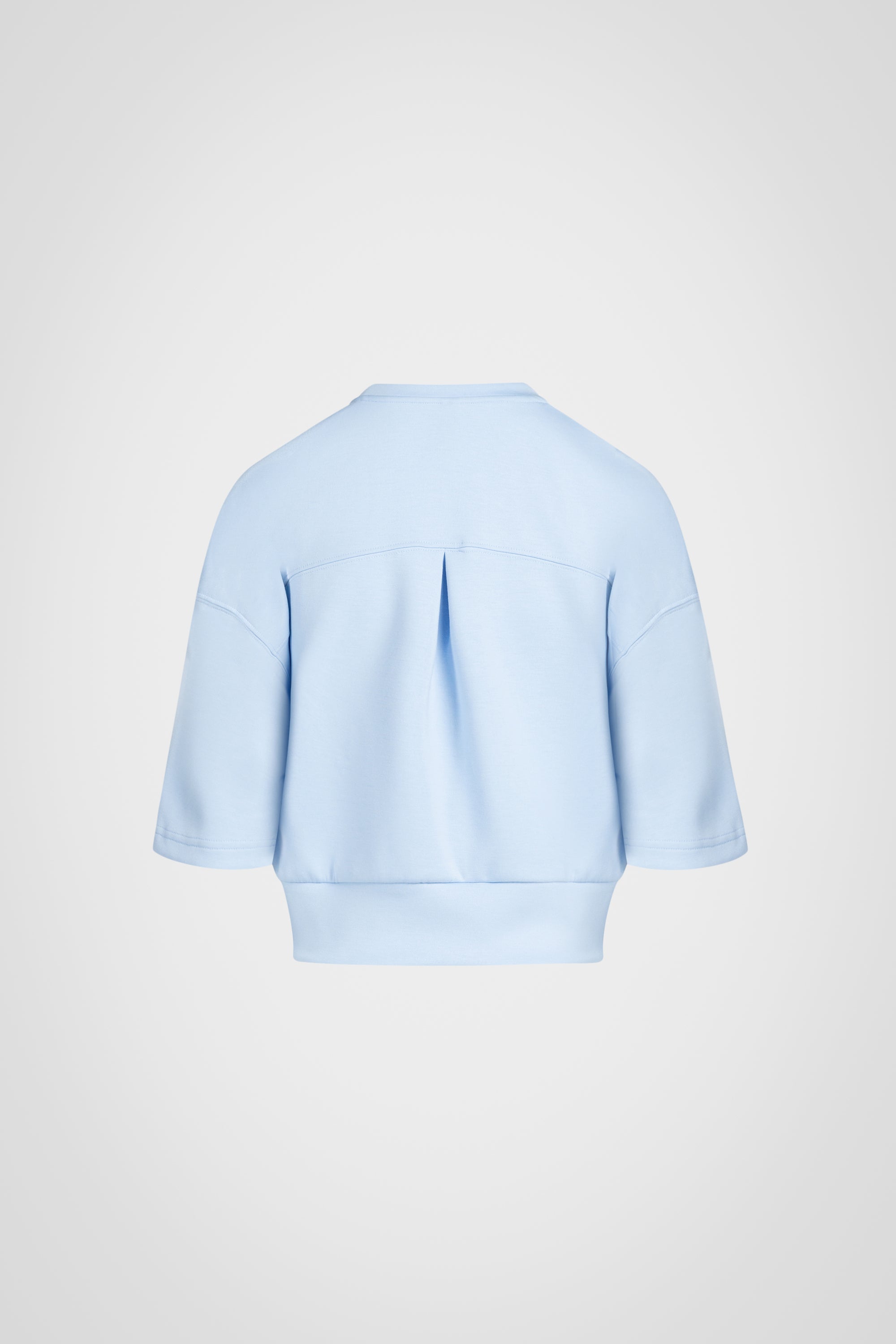 Stretch Knit Crew Neck Short Sleeve Top