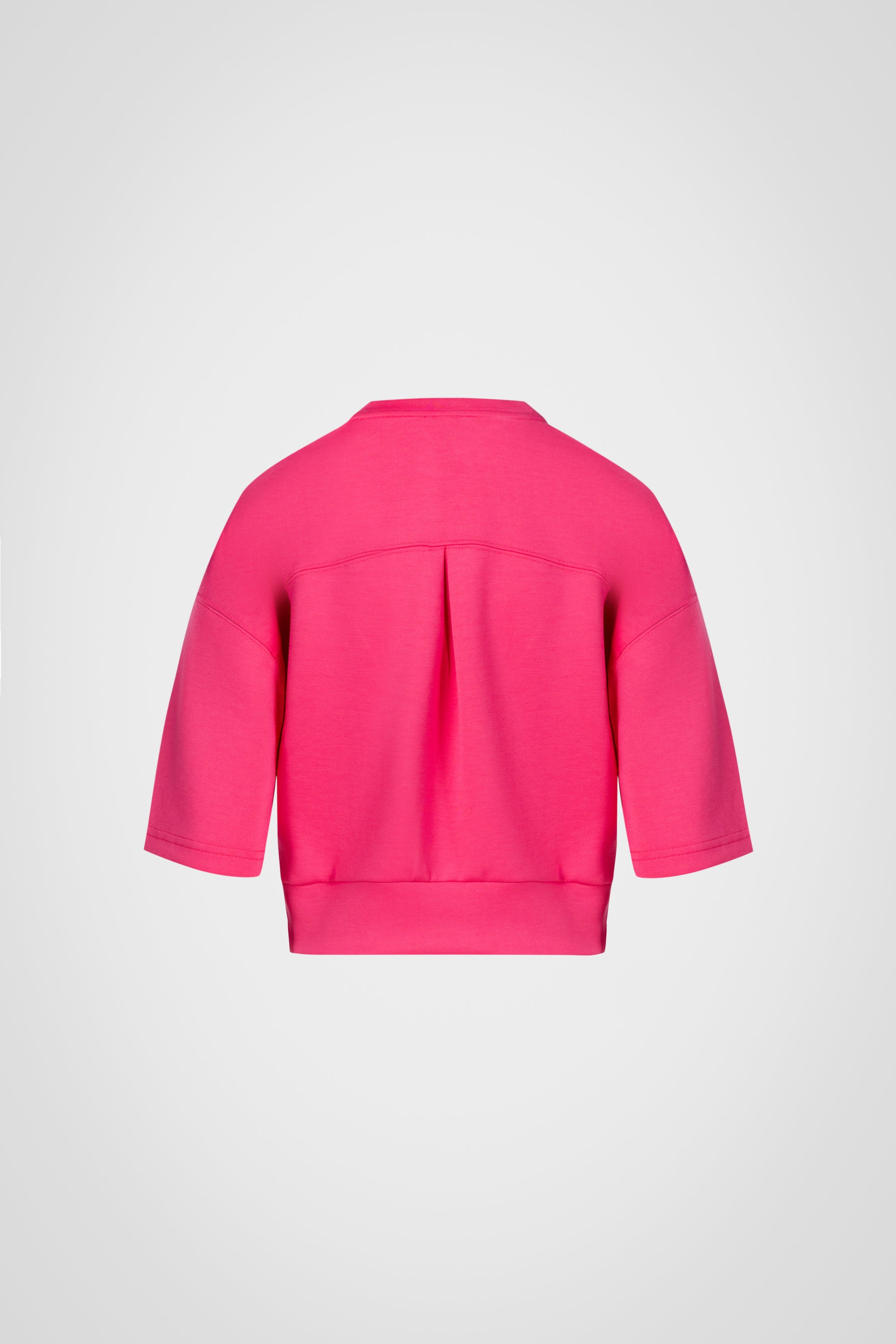 Stretch Knit Crew Neck Short Sleeve Top