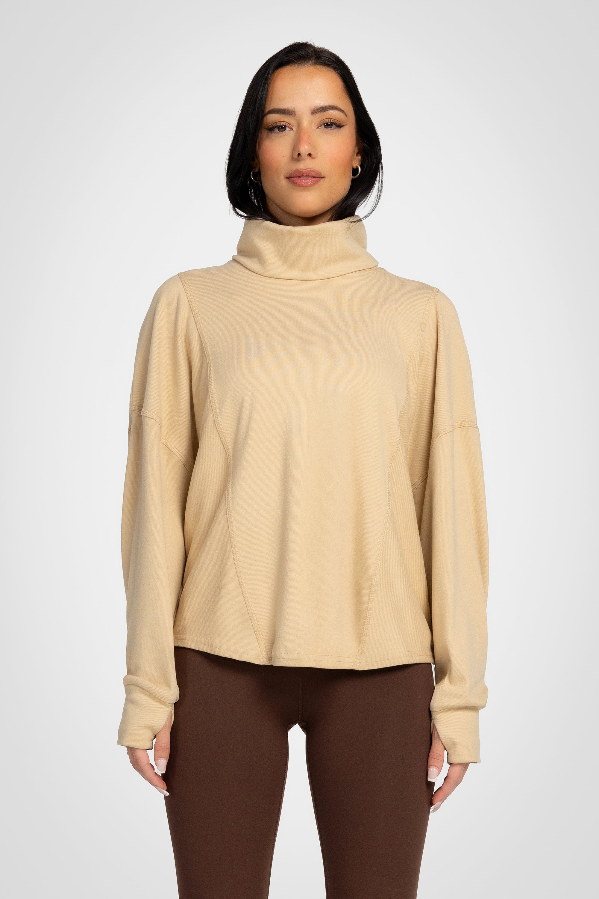 Solace Ribbed Turtleneck Top