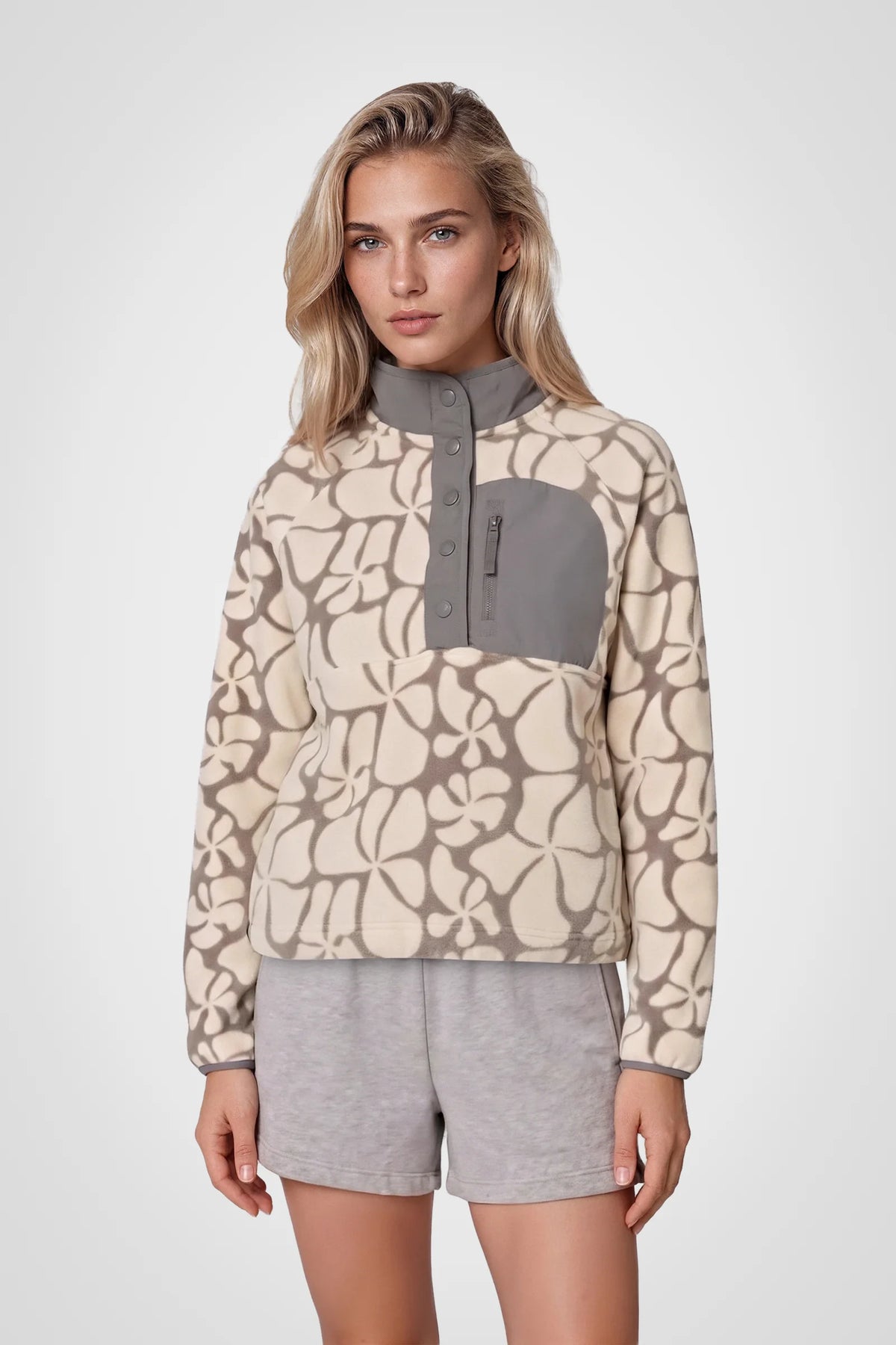 Alverra Printed Polar Fleece Pullover