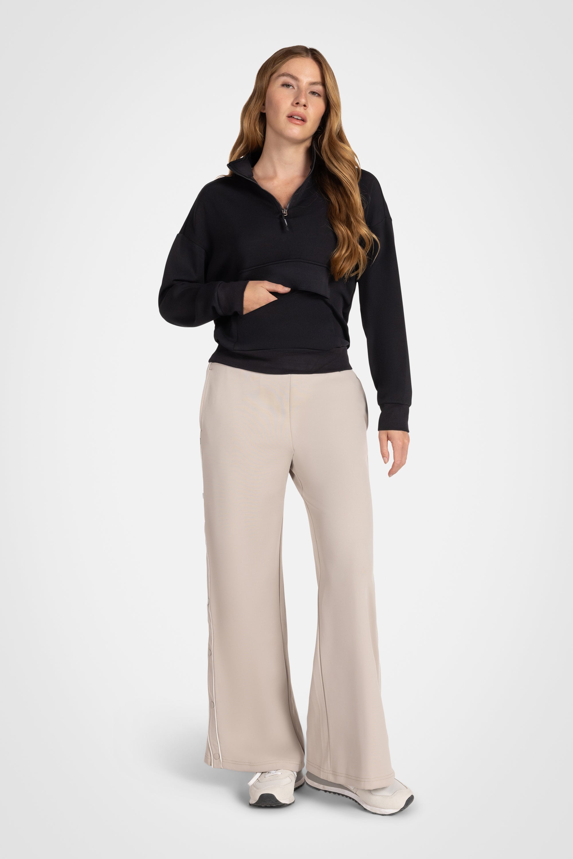 Sanded Modal Mock Neck Pullover