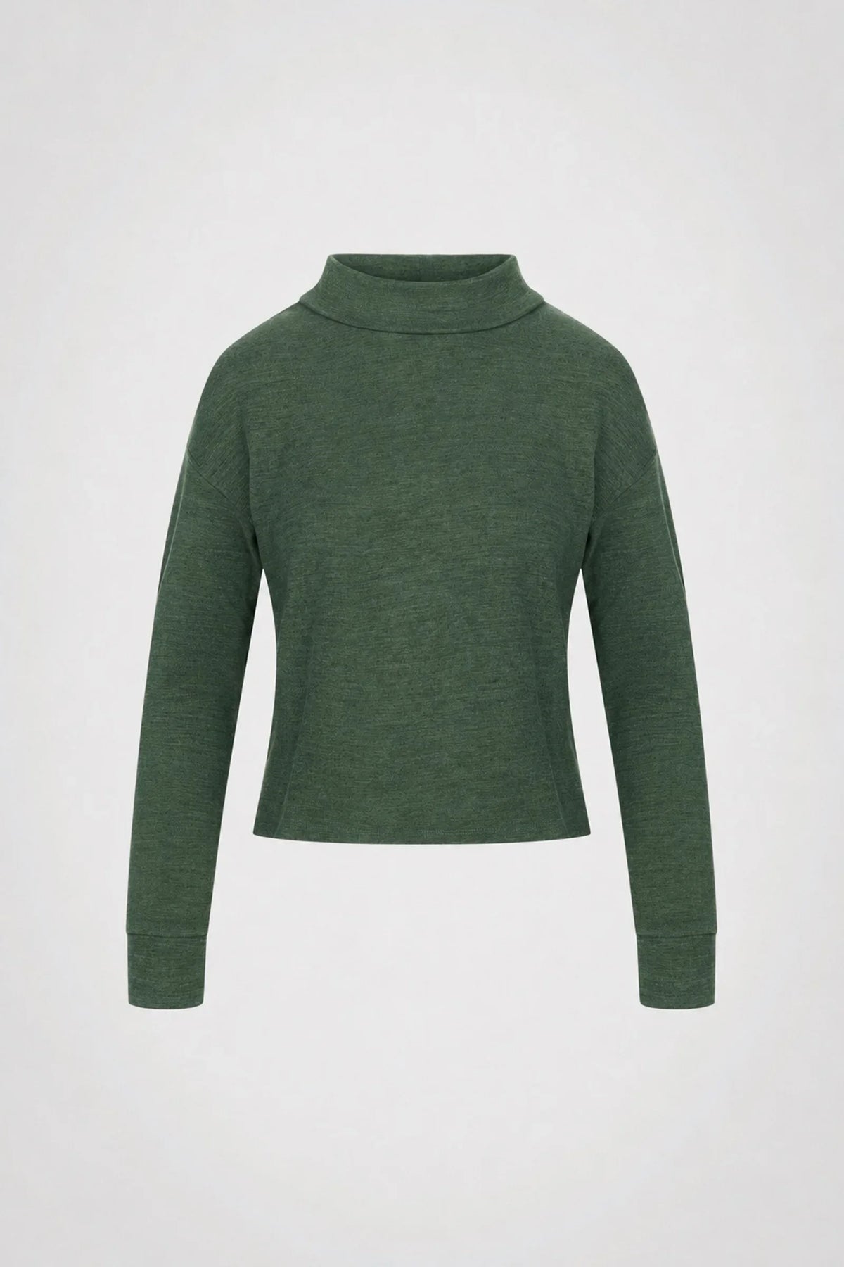 CloudSoft Hi-Low Mock Neck Pullover