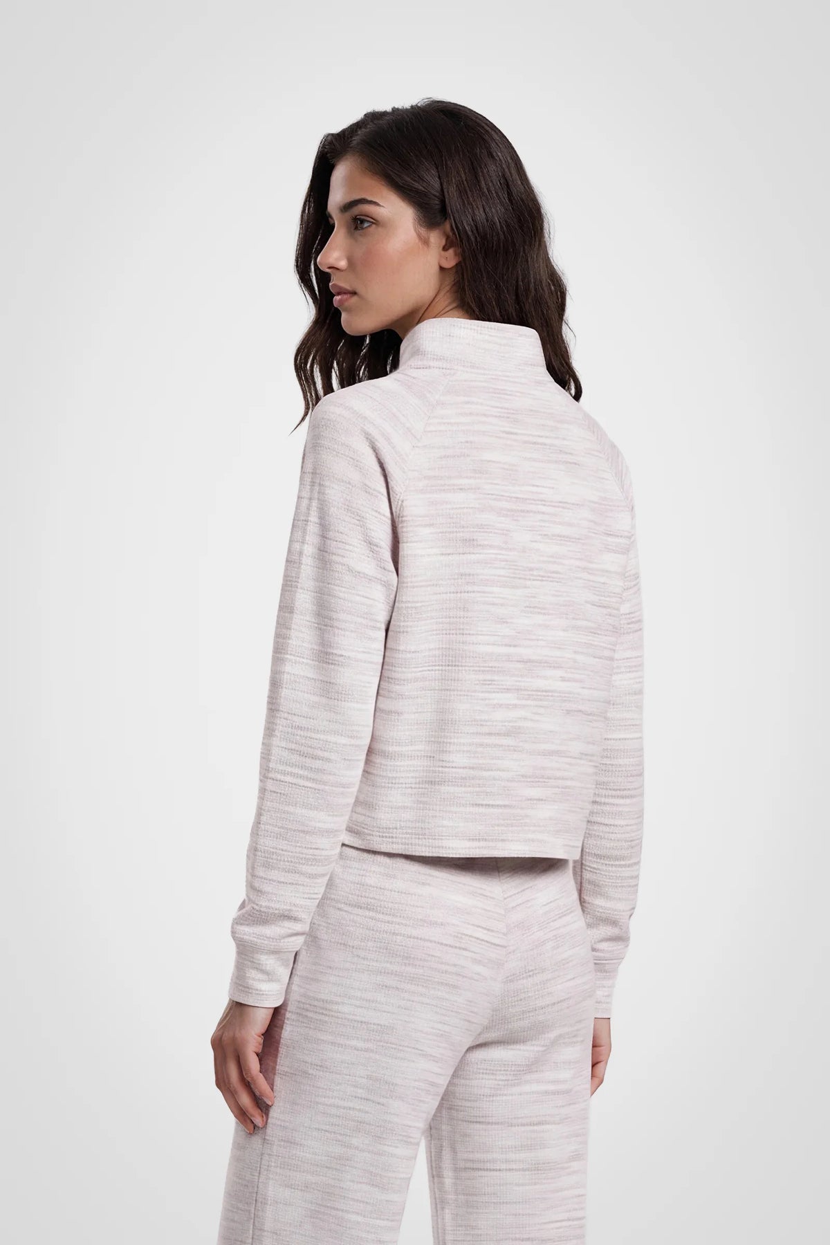 Cloud Jacquard Funnel Neck Pullover
